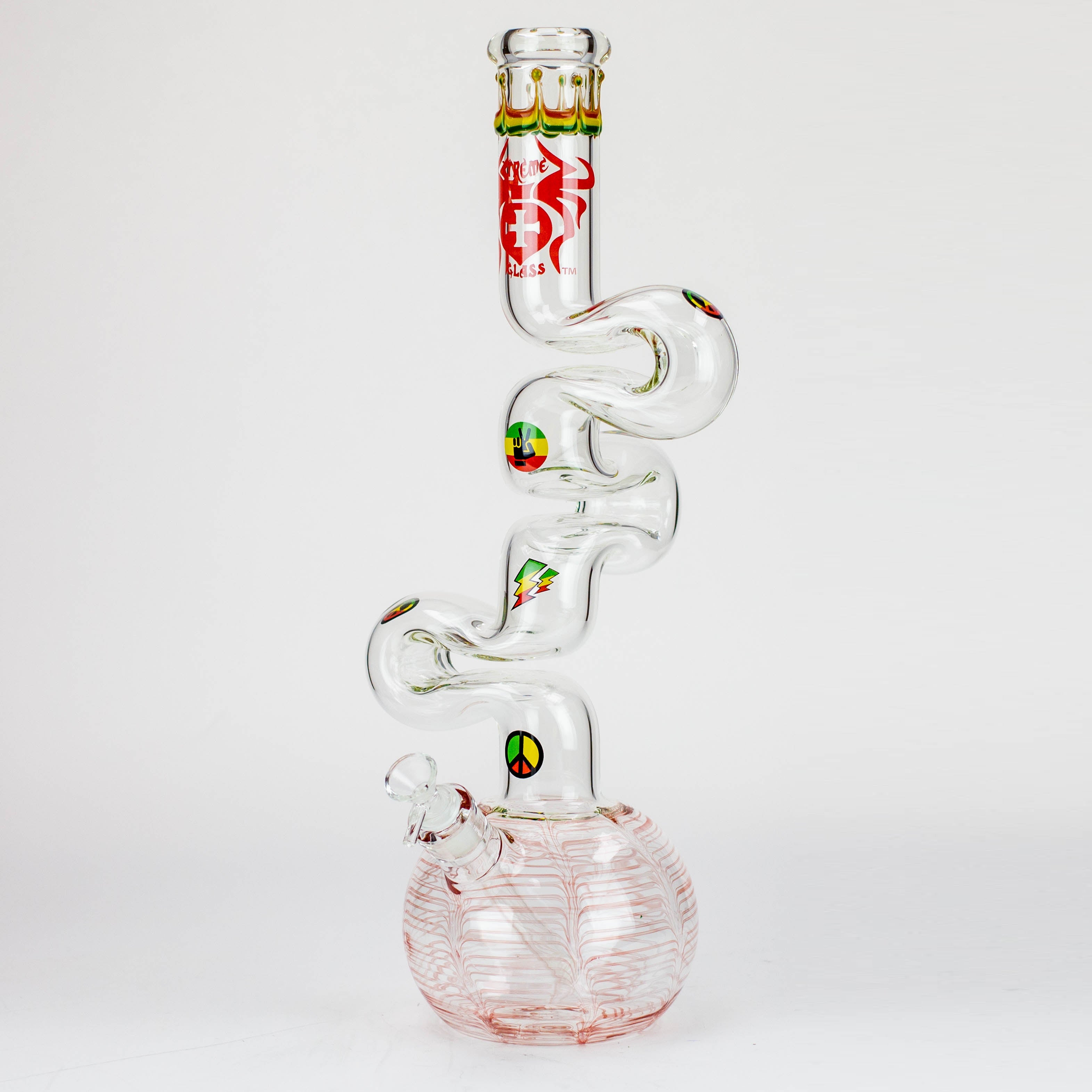 20" Xtream Zig-zag 7 mm glass water bong [XTR-Z036]