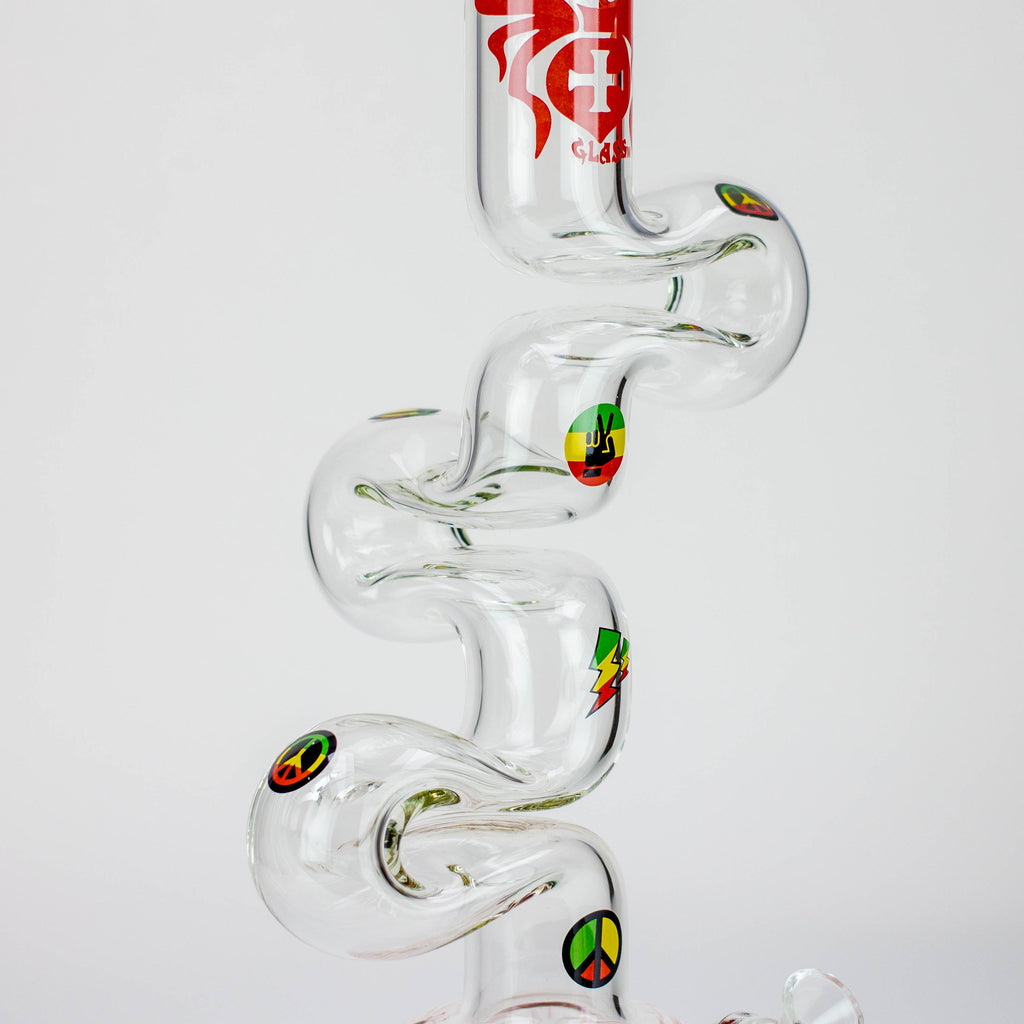 20" Xtream Zig-zag 7 mm glass water bong [XTR-Z036]