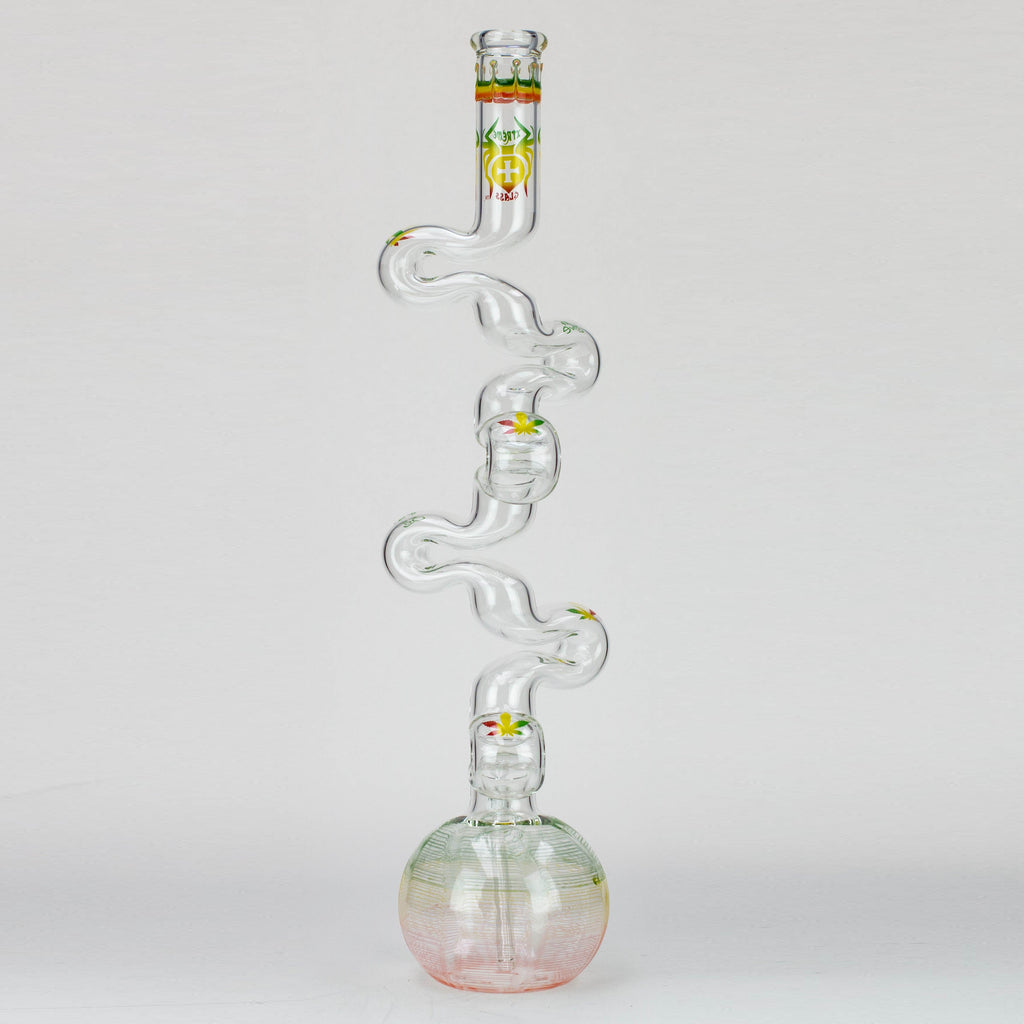 29" Xtream Zig-zag 7 mm glass water bong [XTR-Z037]