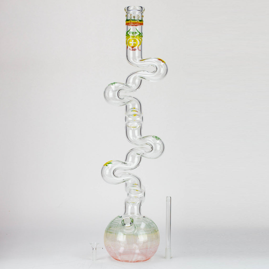 29" Xtream Zig-zag 7 mm glass water bong [XTR-Z037]