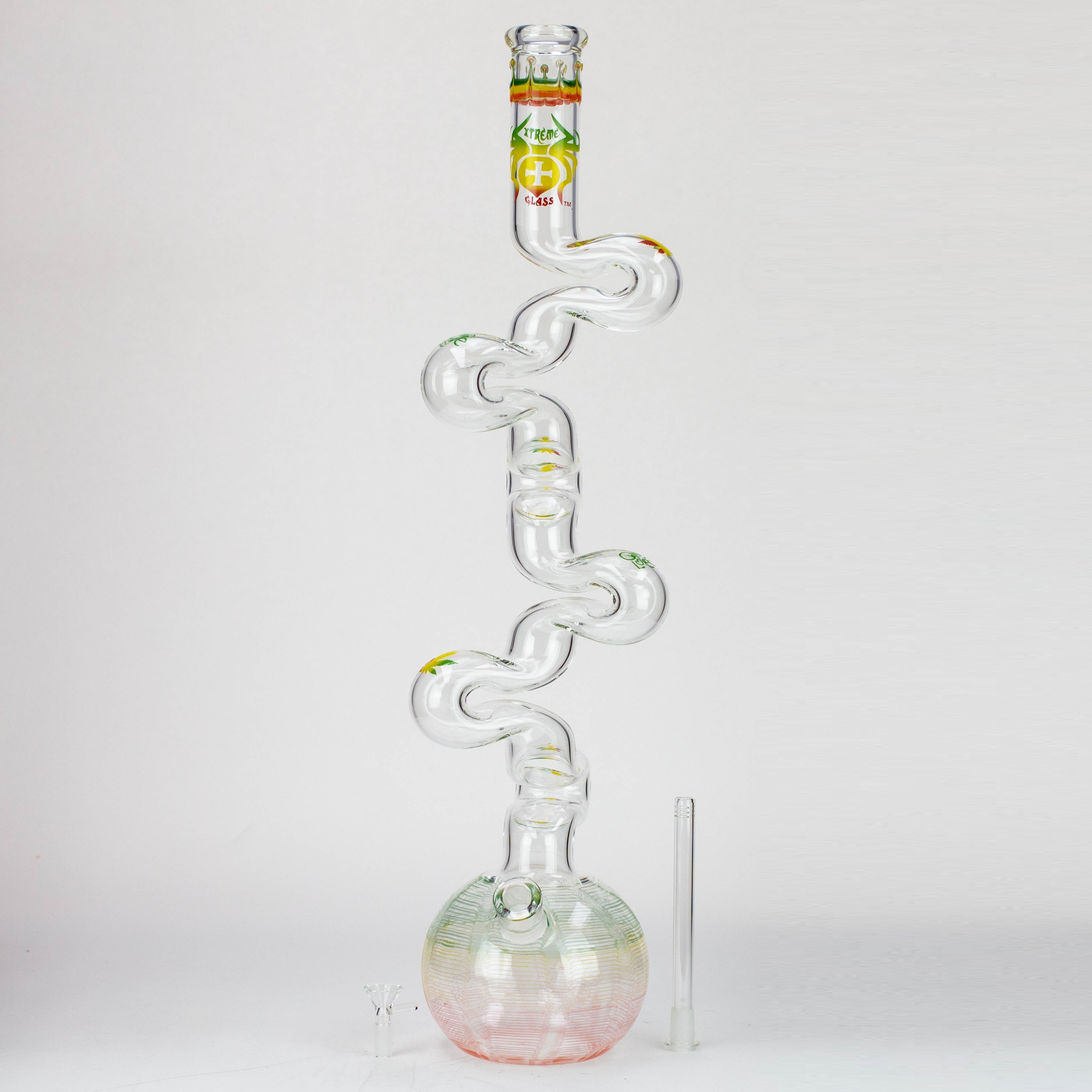 29" Xtream Zig-zag 7 mm glass water bong [XTR-Z037]
