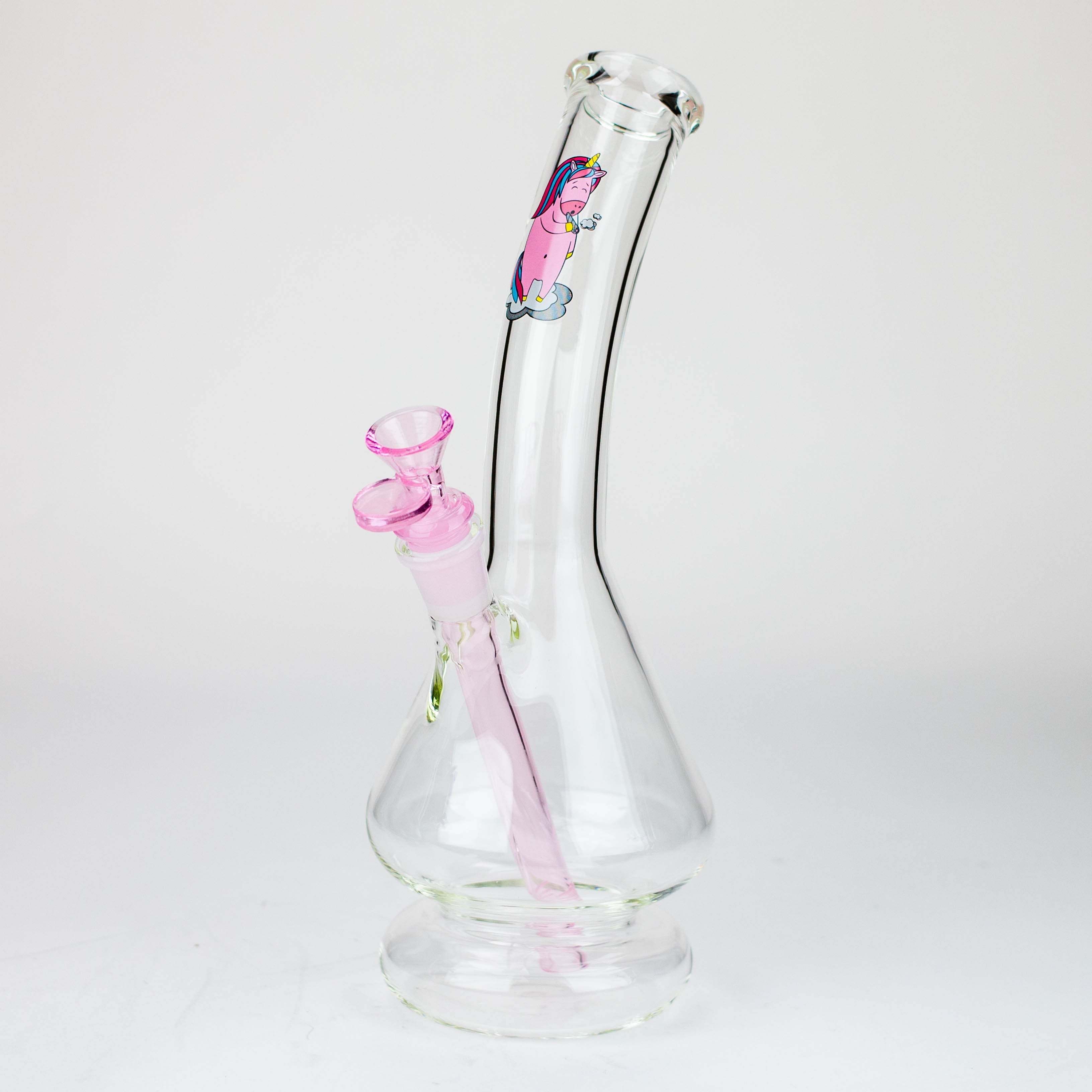 12" 2-in-1 Beaker Glass Bong - Cartoon Design [XTR2022-03]