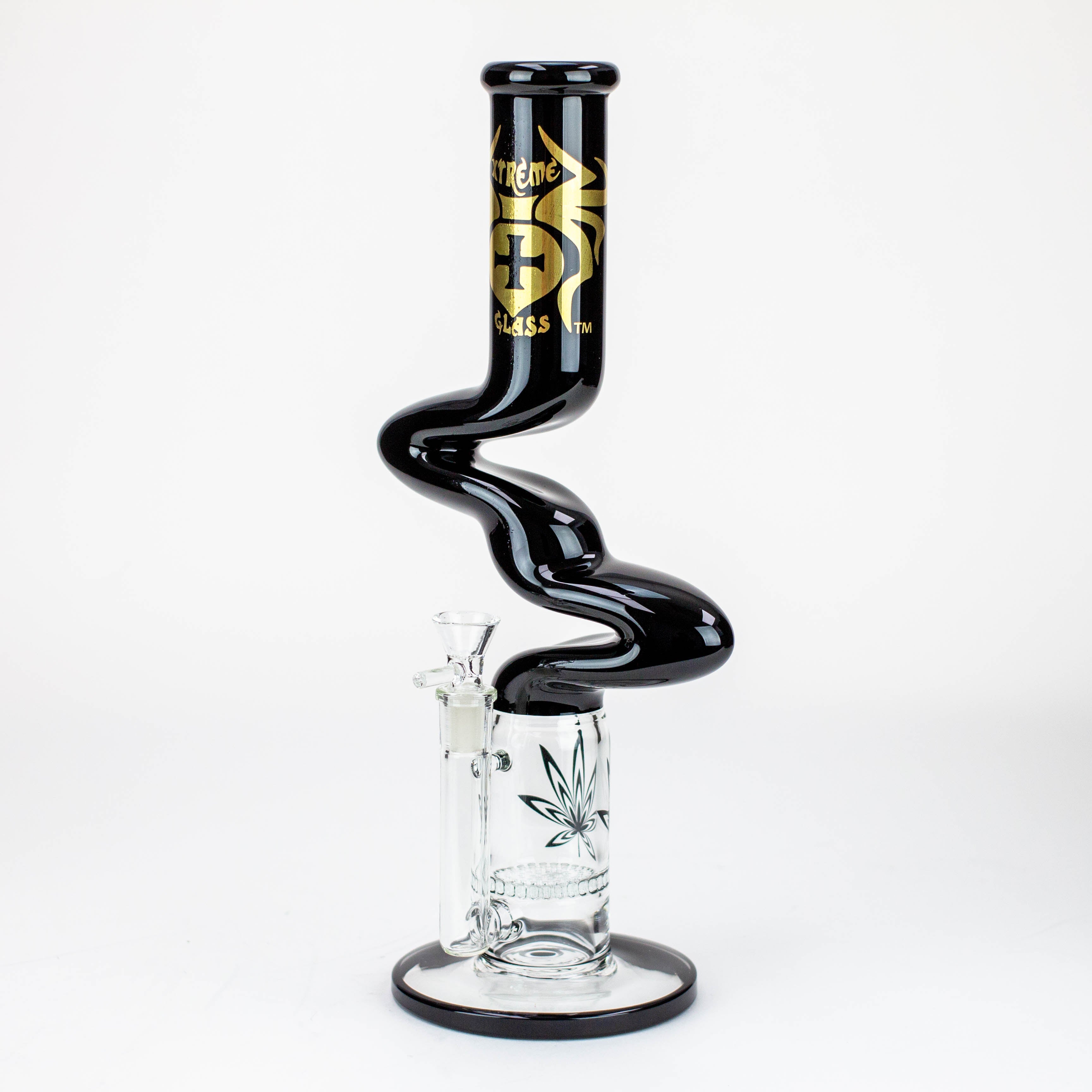 14" Xtream Zig-zag glass water bong [XTR-Z020]