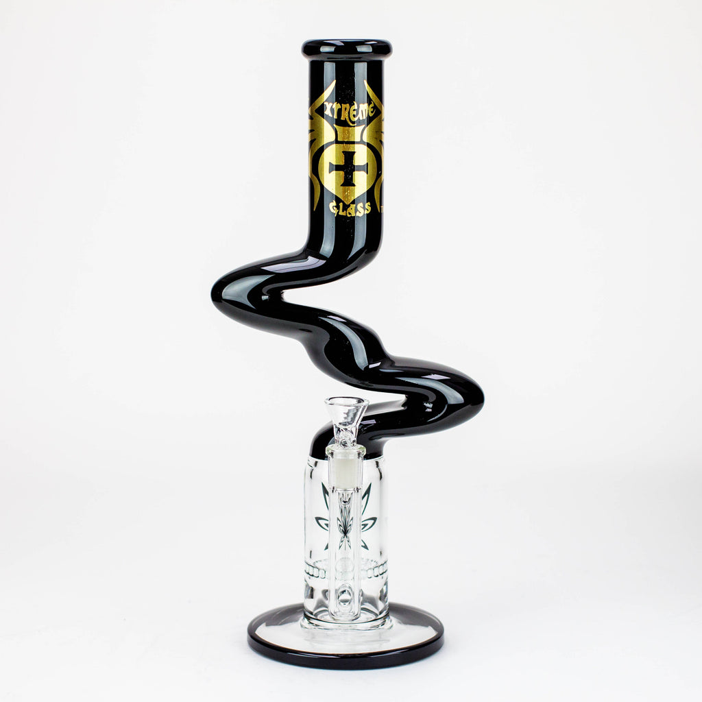 14" Xtream Zig-zag glass water bong [XTR-Z020]
