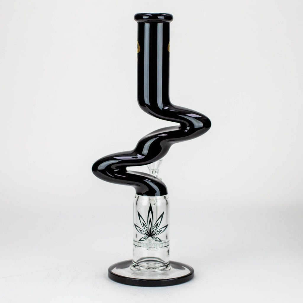 14" Xtream Zig-zag glass water bong [XTR-Z020]