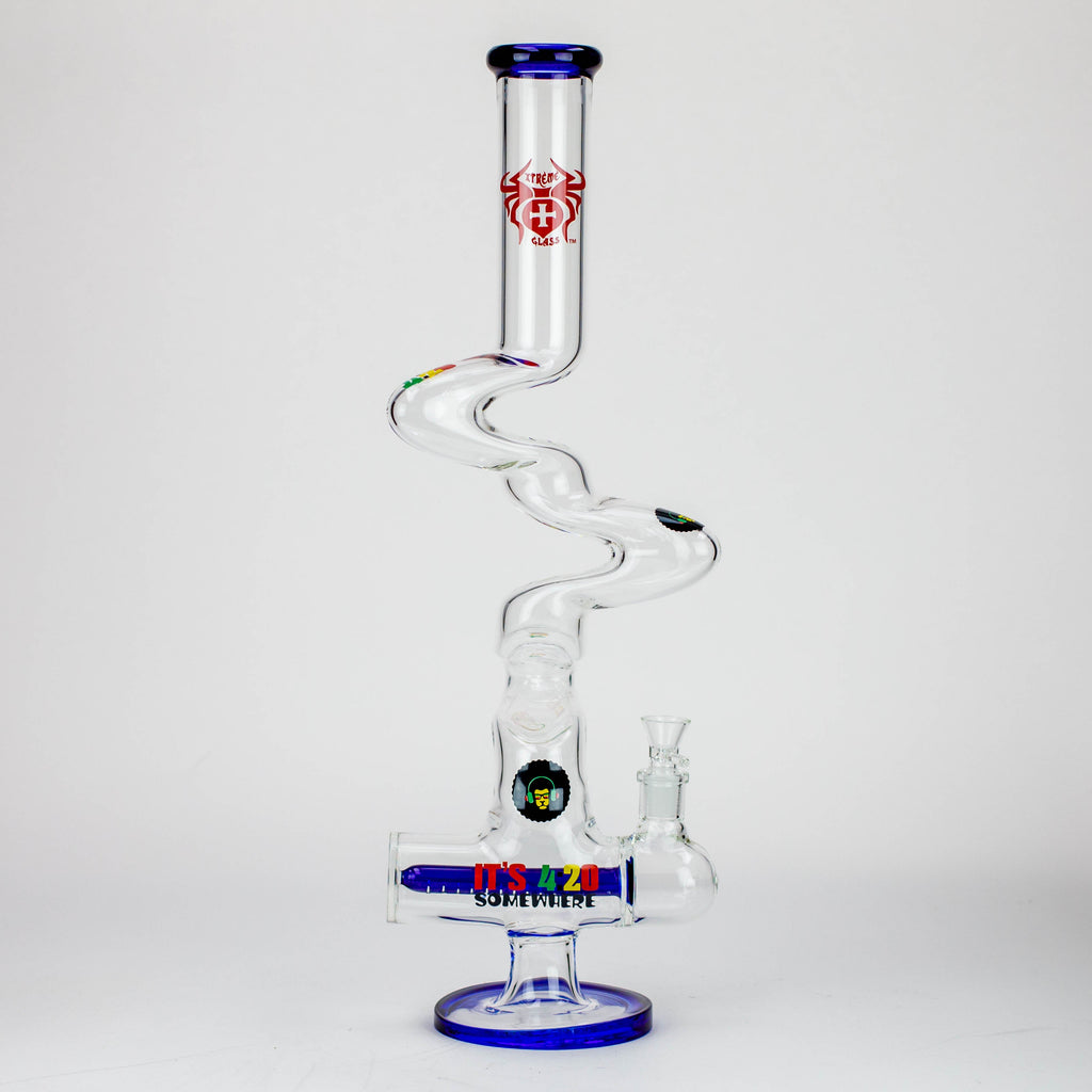 21" Xtream Zig-zag inline diffuser glass water bong [XTR-Z021]