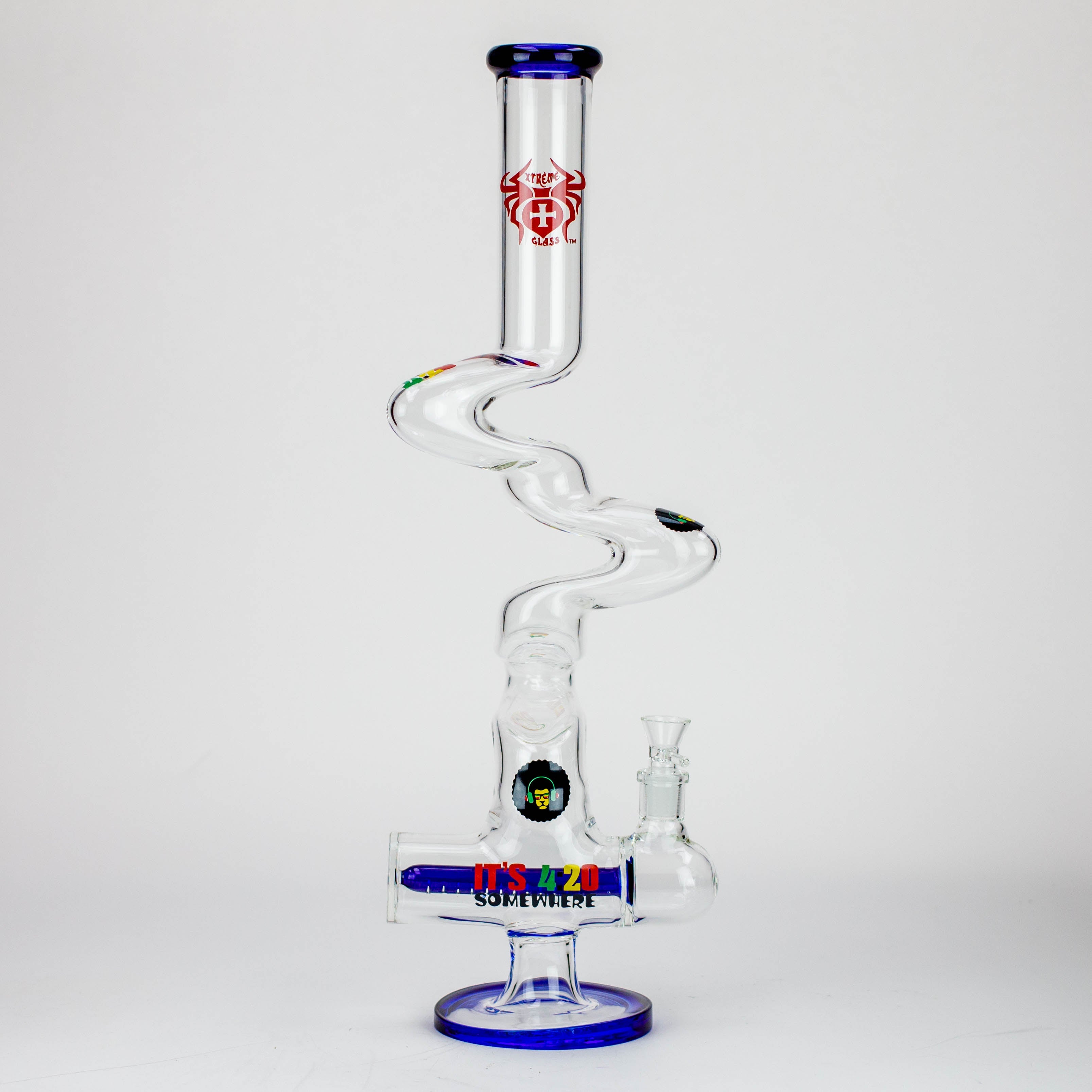 21" Xtream Zig-zag inline diffuser glass water bong [XTR-Z021]