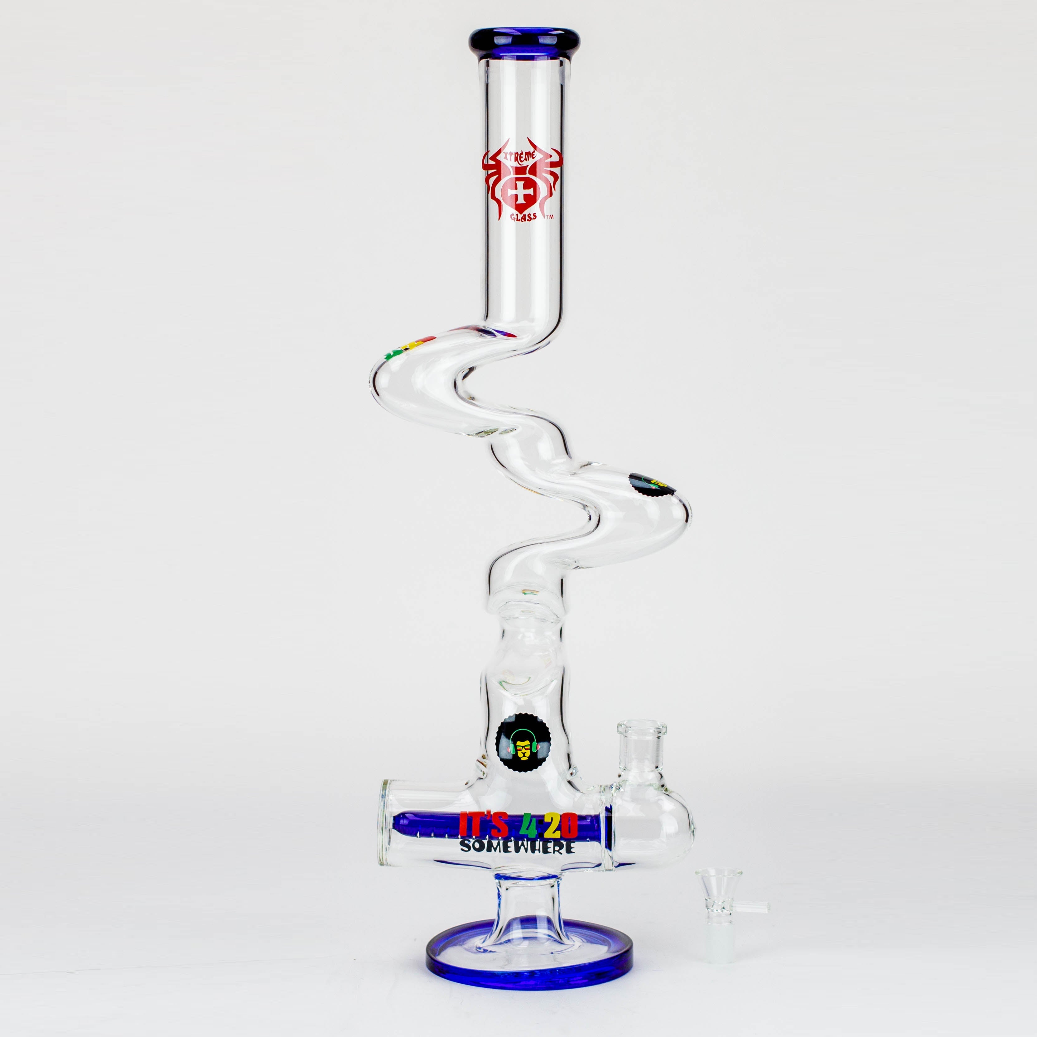 21" Xtream Zig-zag inline diffuser glass water bong [XTR-Z021]