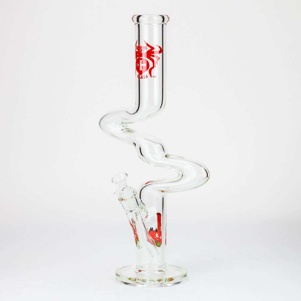 17" Xtream Zig-zag glass water bong [XTR-Z023]