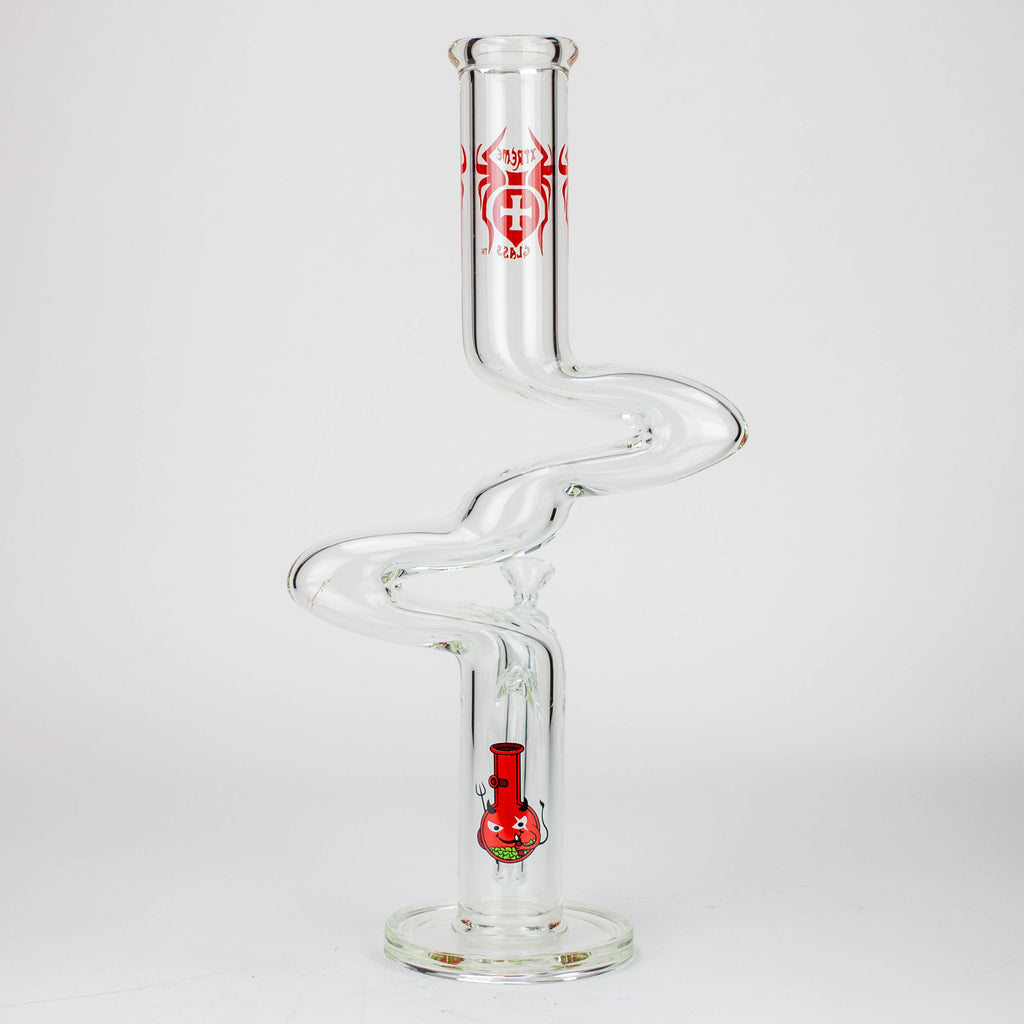 17" Xtream Zig-zag glass water bong [XTR-Z023]