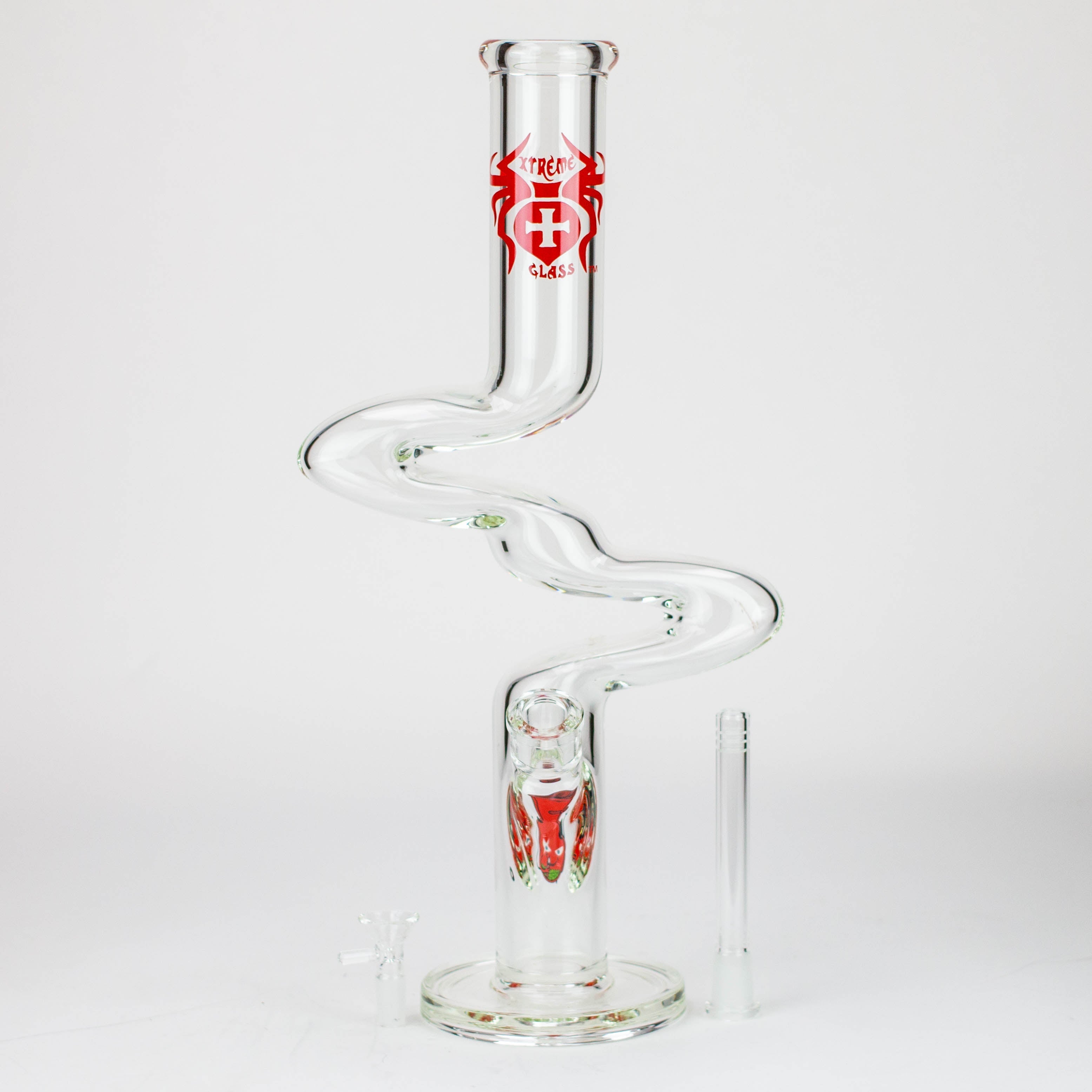 17" Xtream Zig-zag glass water bong [XTR-Z023]