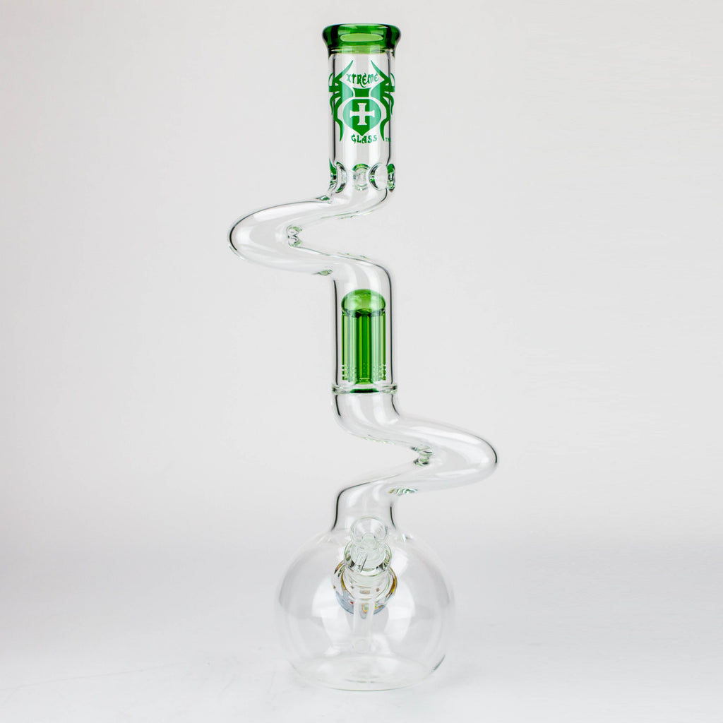 20" Xtream Zig-zag tree percolator glass water bong [XTR-Z032]