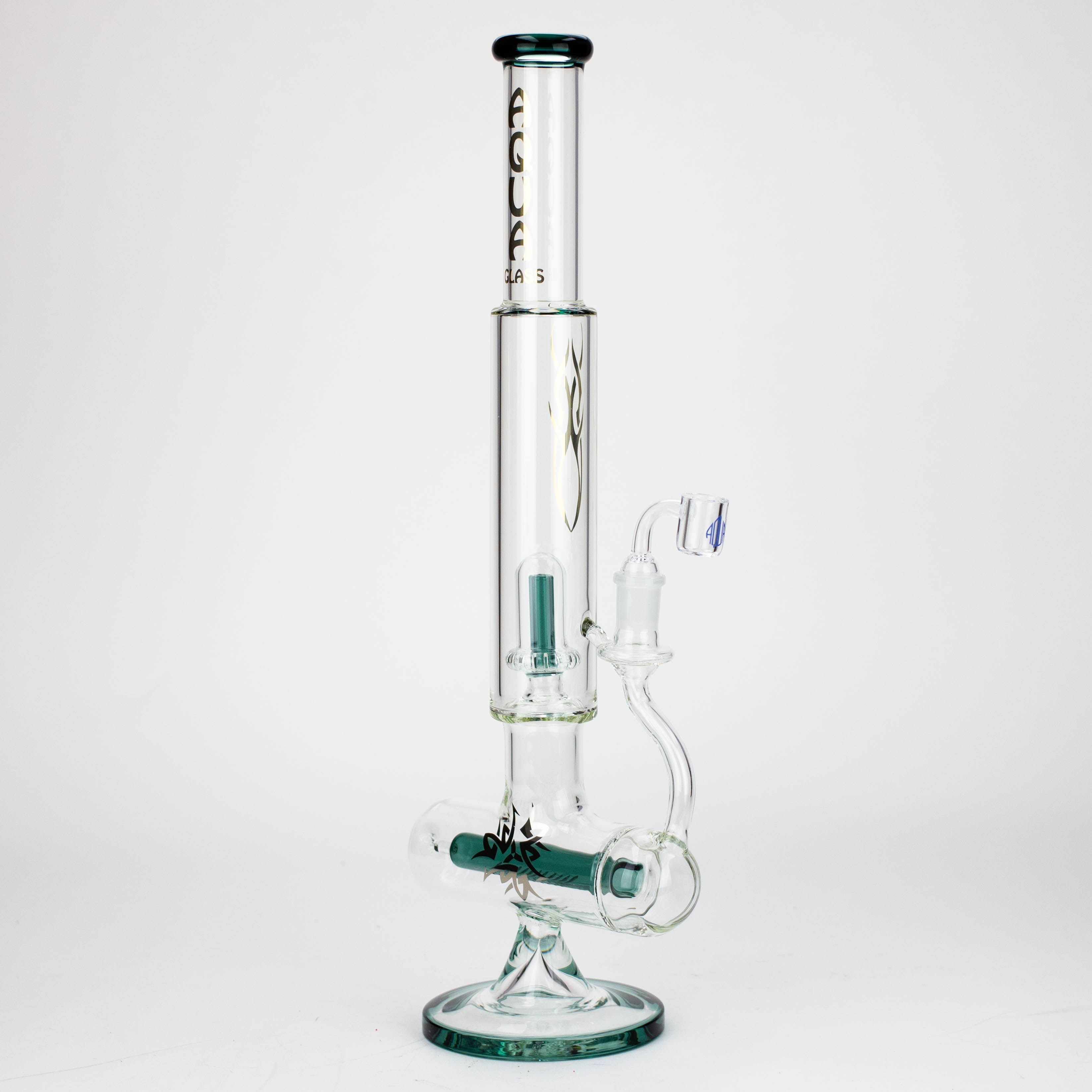 21" AQUA Glass 2-in-1 Inline diffuser glass water bong [AQUA102]