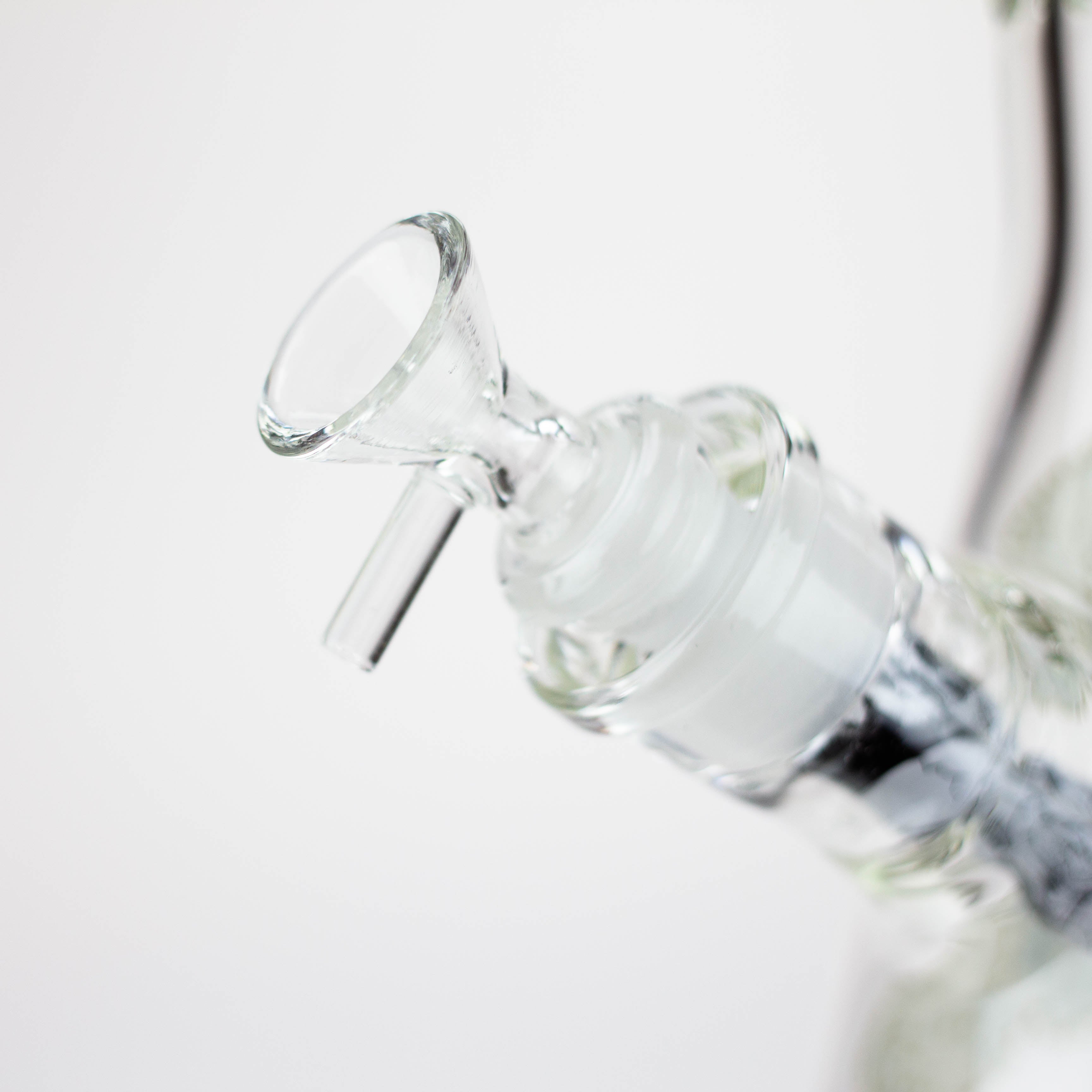 14" Graphic with cubic zirconia decor 7mm glass beaker water bong [AK32xx]