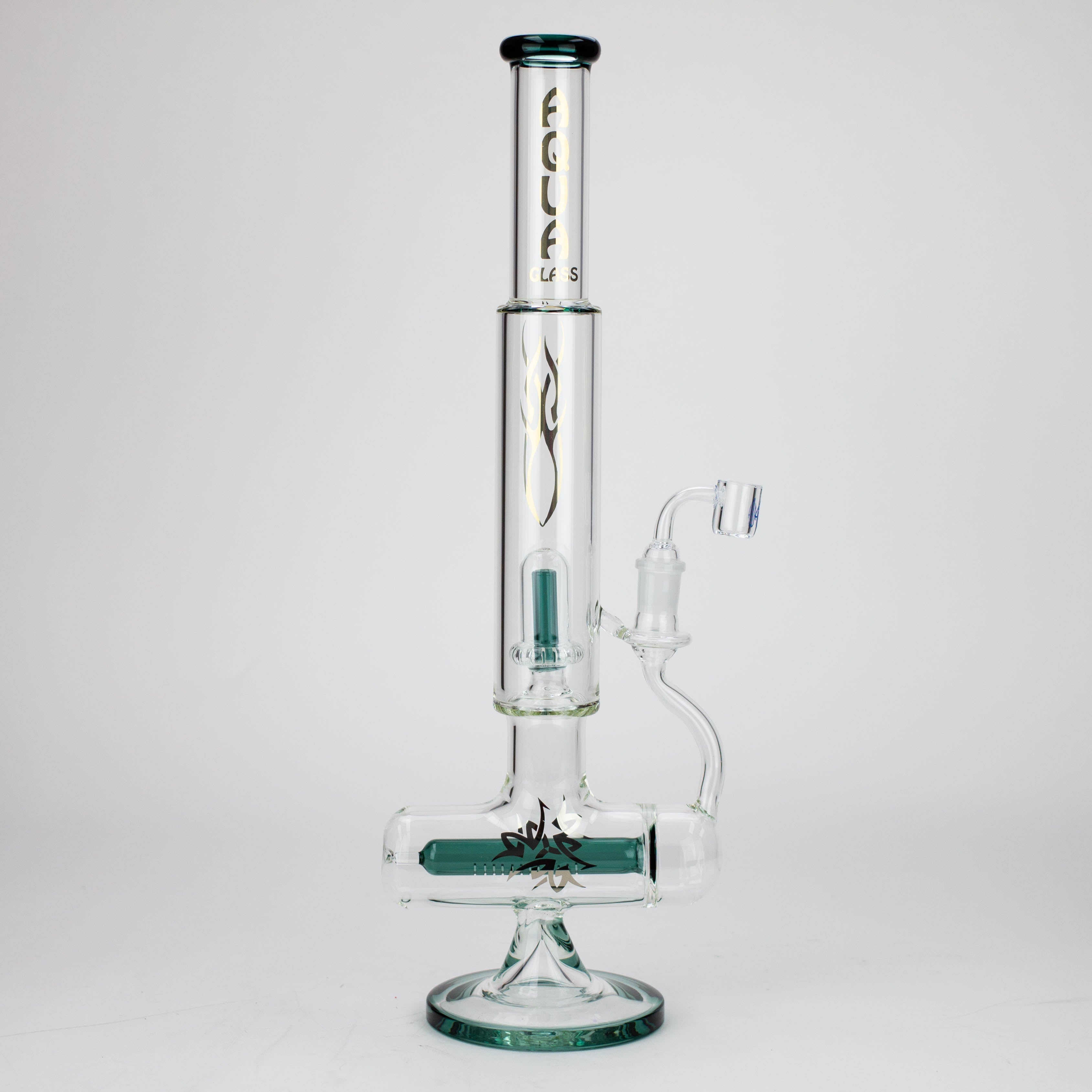 21" AQUA Glass 2-in-1 Inline diffuser glass water bong [AQUA102]