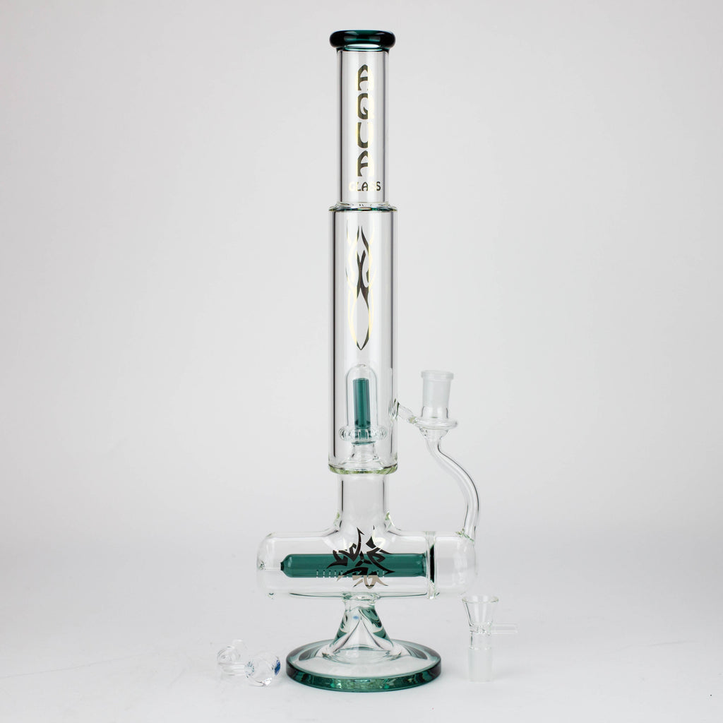 21" AQUA Glass 2-in-1 Inline diffuser glass water bong [AQUA102]
