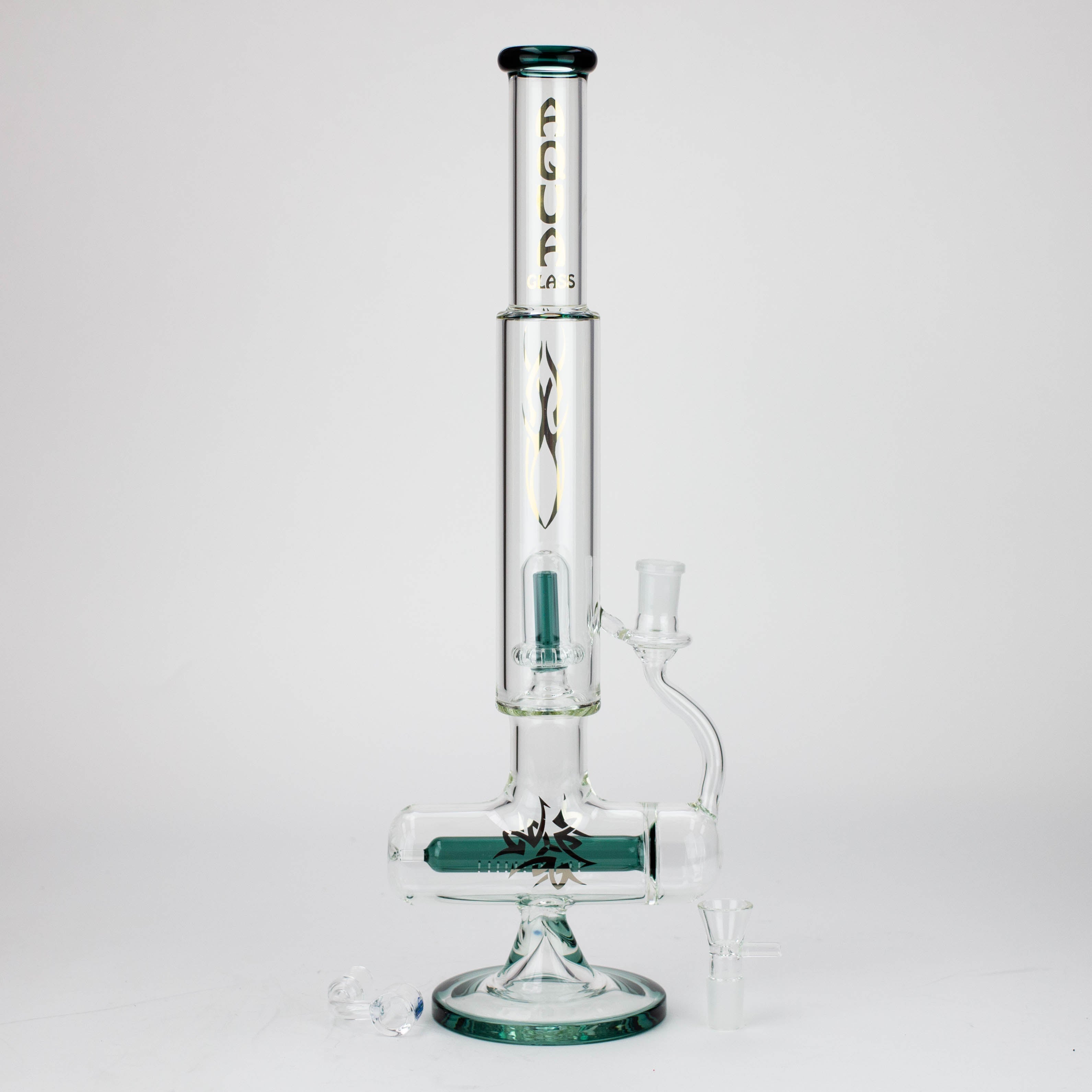 21" AQUA Glass 2-in-1 Inline diffuser glass water bong [AQUA102]