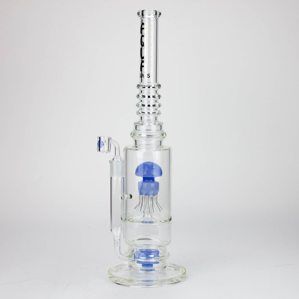 19" AQUA Glass 2-in-1 Octopus percolator glass water bong [AQUA121]