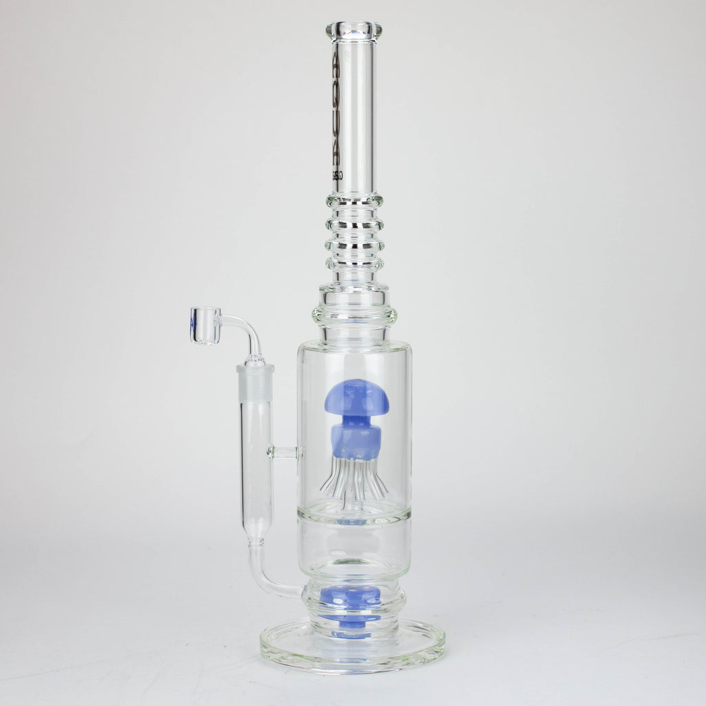 19" AQUA Glass 2-in-1 Octopus percolator glass water bong [AQUA121]
