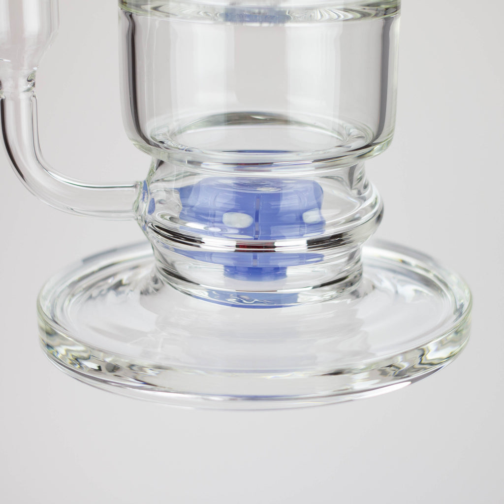 19" AQUA Glass 2-in-1 Octopus percolator glass water bong [AQUA121]