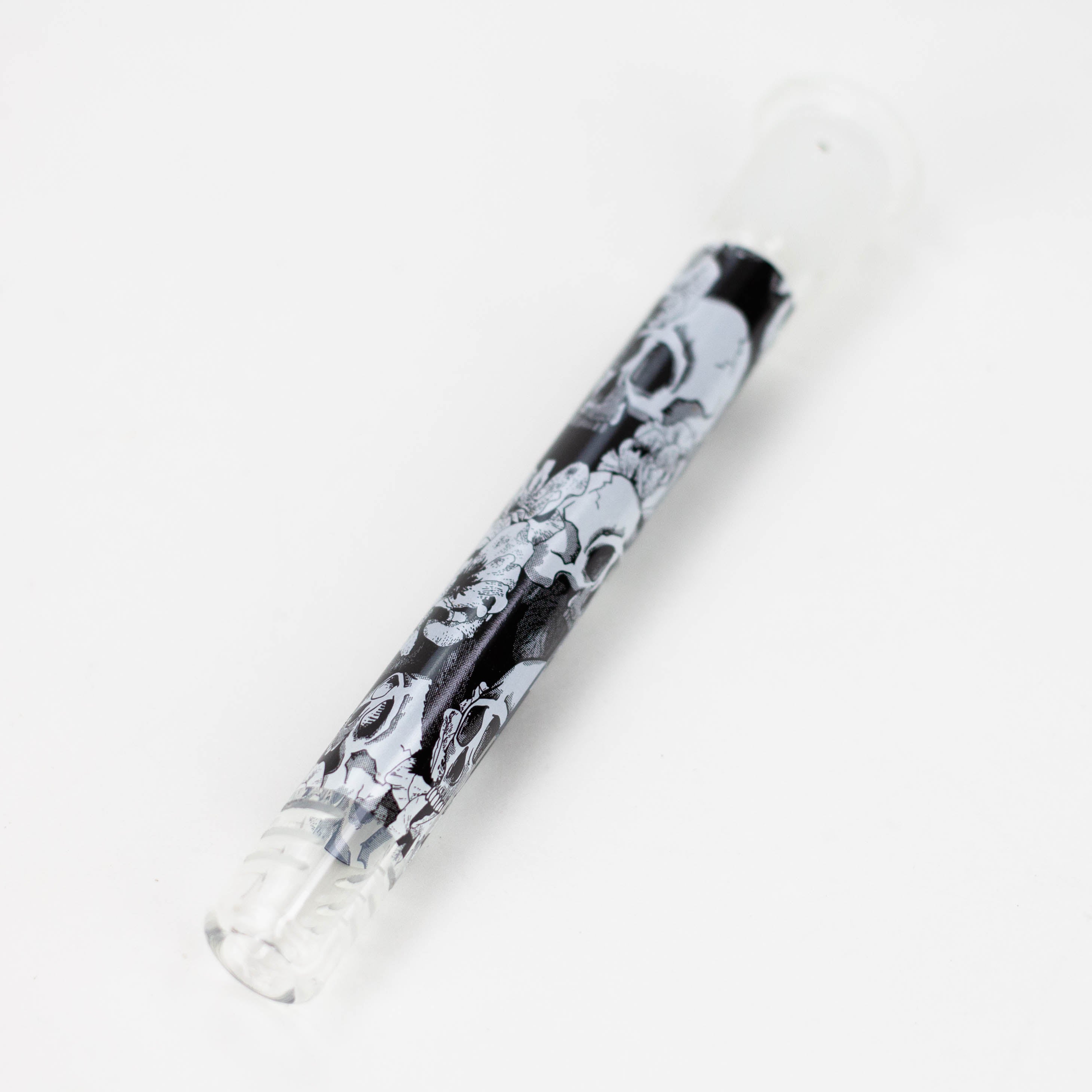 14" Graphic with cubic zirconia decor 7mm glass beaker water bong [AK32xx]