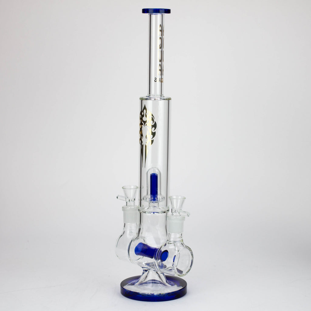18" AQUA Glass Dual joint showerhead pecolator glass water bong [AQUA105]