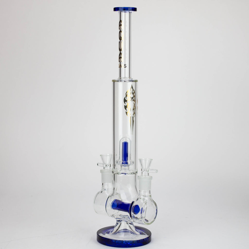 18" AQUA Glass Dual joint showerhead pecolator glass water bong [AQUA105]