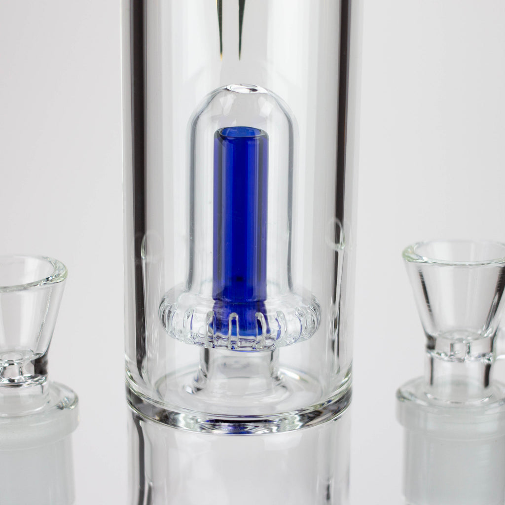 18" AQUA Glass Dual joint showerhead pecolator glass water bong [AQUA105]
