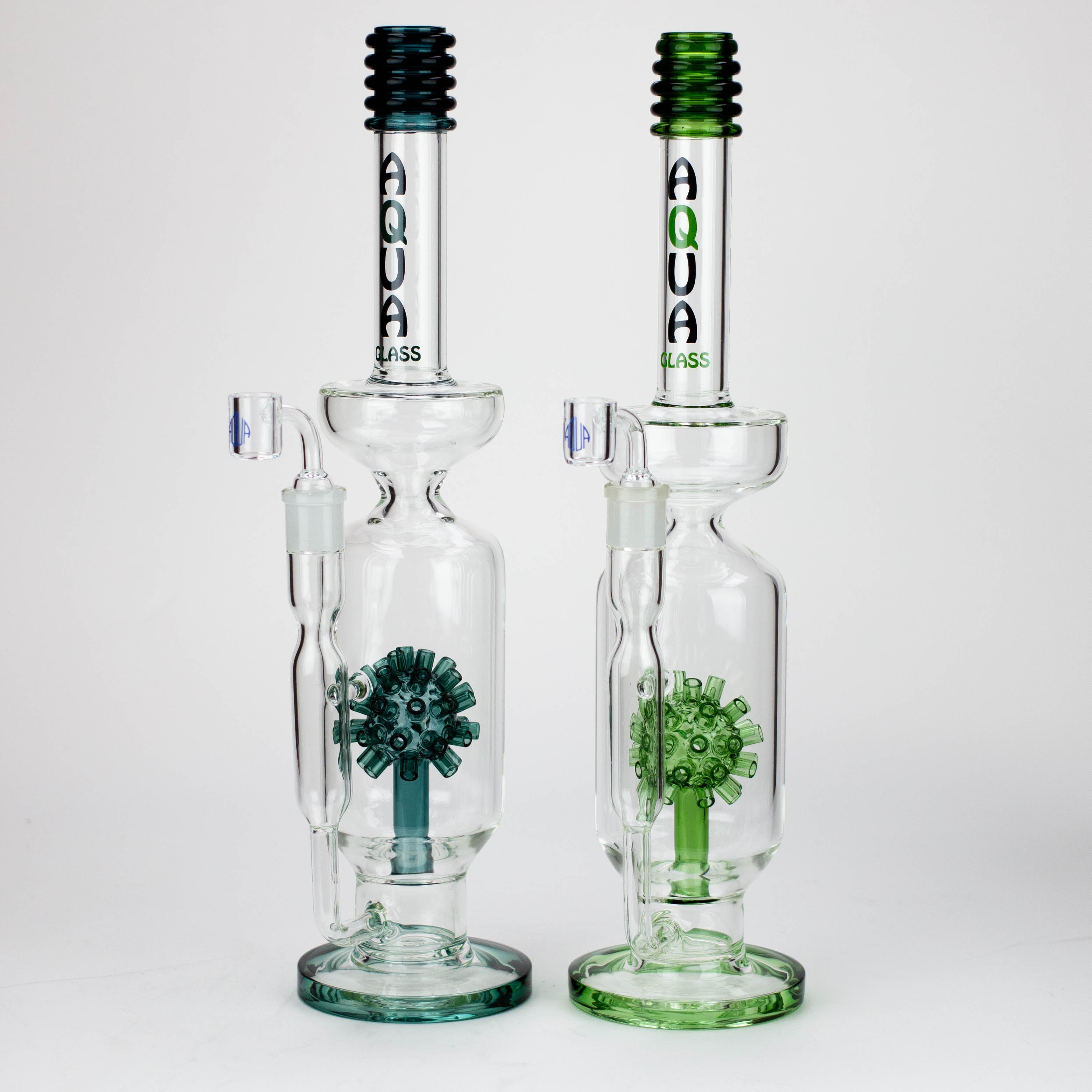17" AQUA Glass 2-in-1 Mine diffuser glass bong [AQUA120]