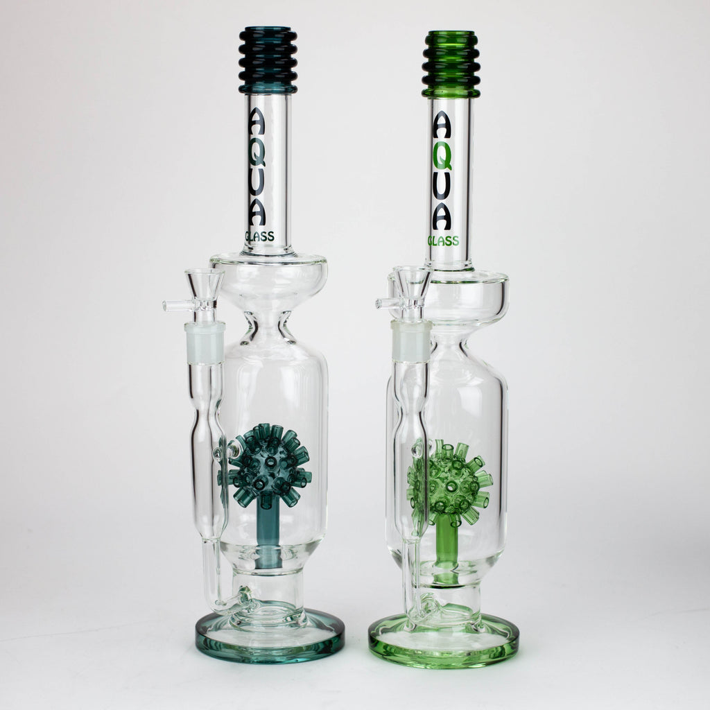 17" AQUA Glass 2-in-1 Mine diffuser glass bong [AQUA120]