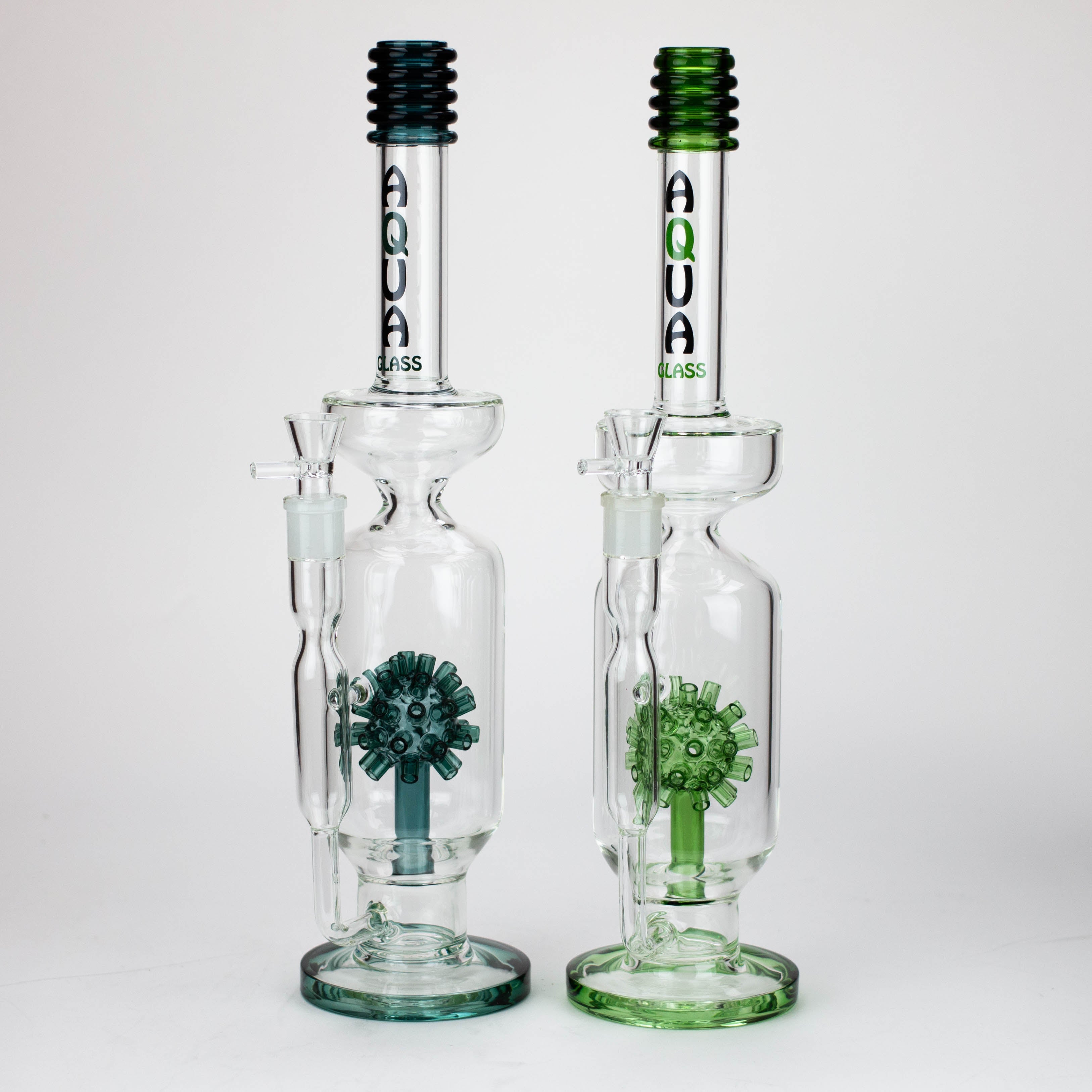 17" AQUA Glass 2-in-1 Mine diffuser glass bong [AQUA120]