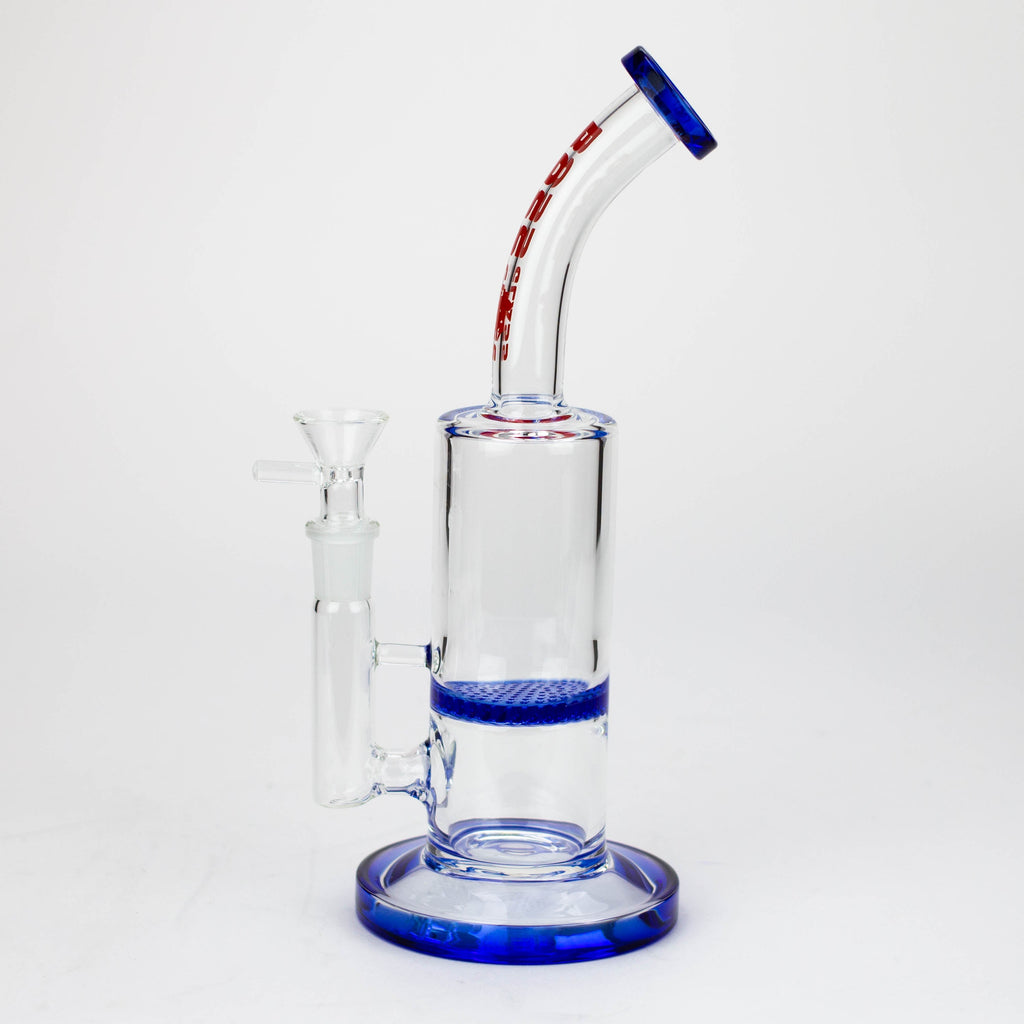 8" Honeycomb diffuser Bent neck glass bong [B12]