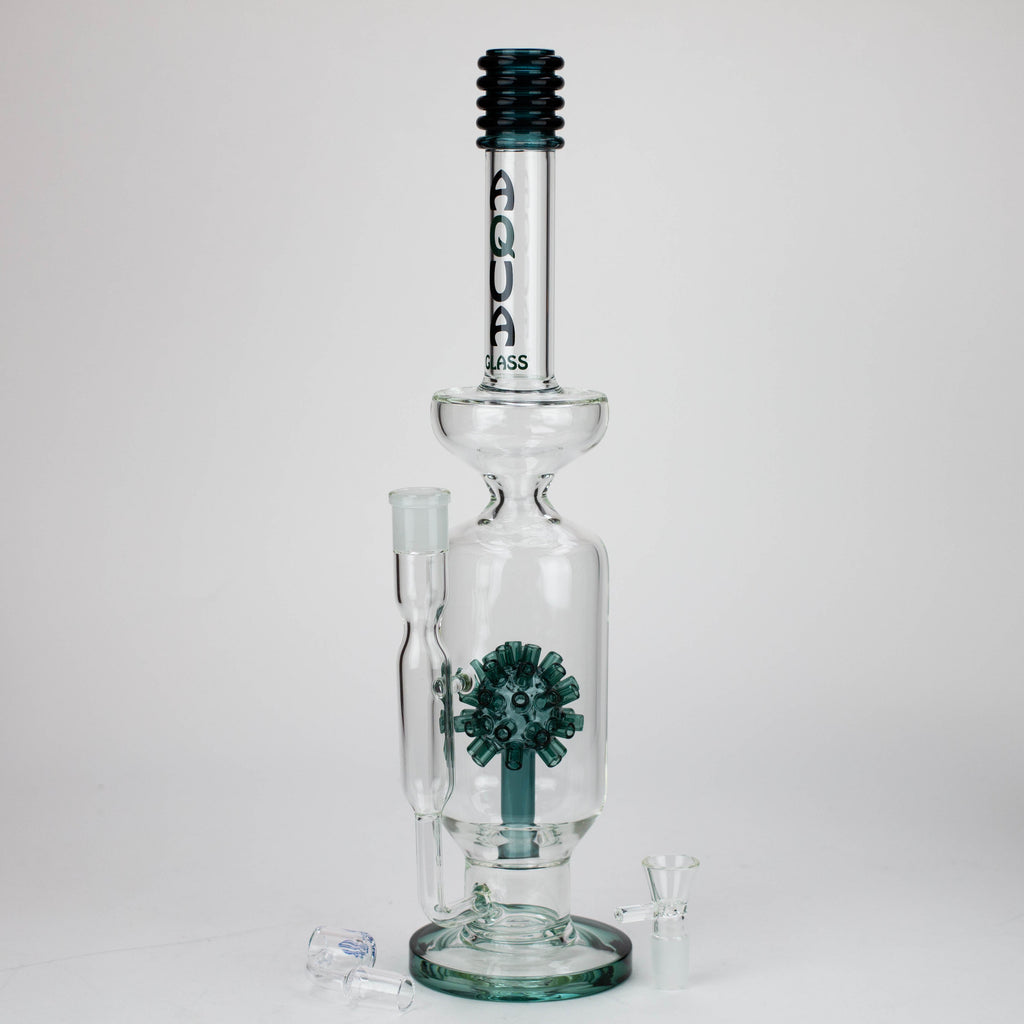 17" AQUA Glass 2-in-1 Mine diffuser glass bong [AQUA120]