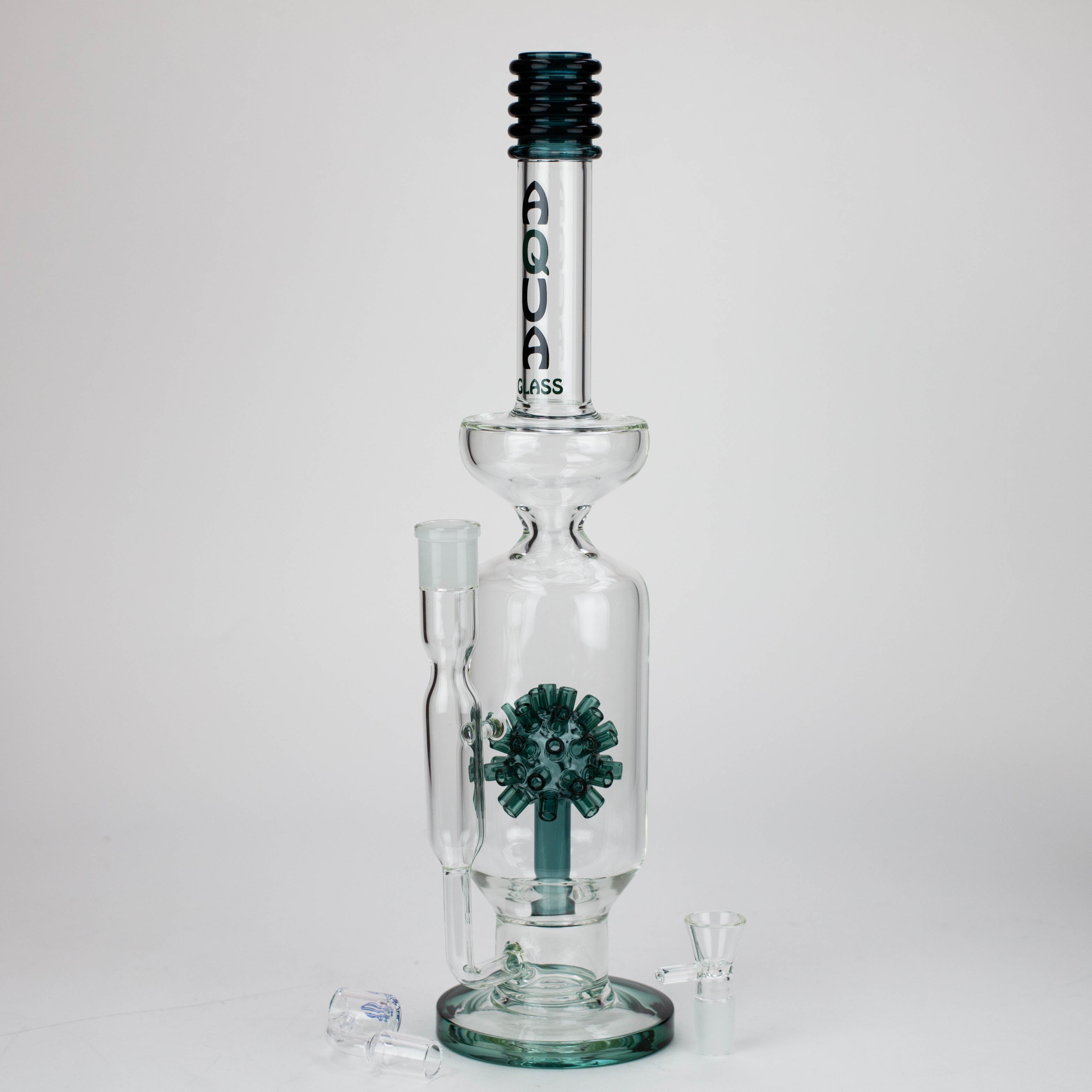 17" AQUA Glass 2-in-1 Mine diffuser glass bong [AQUA120]