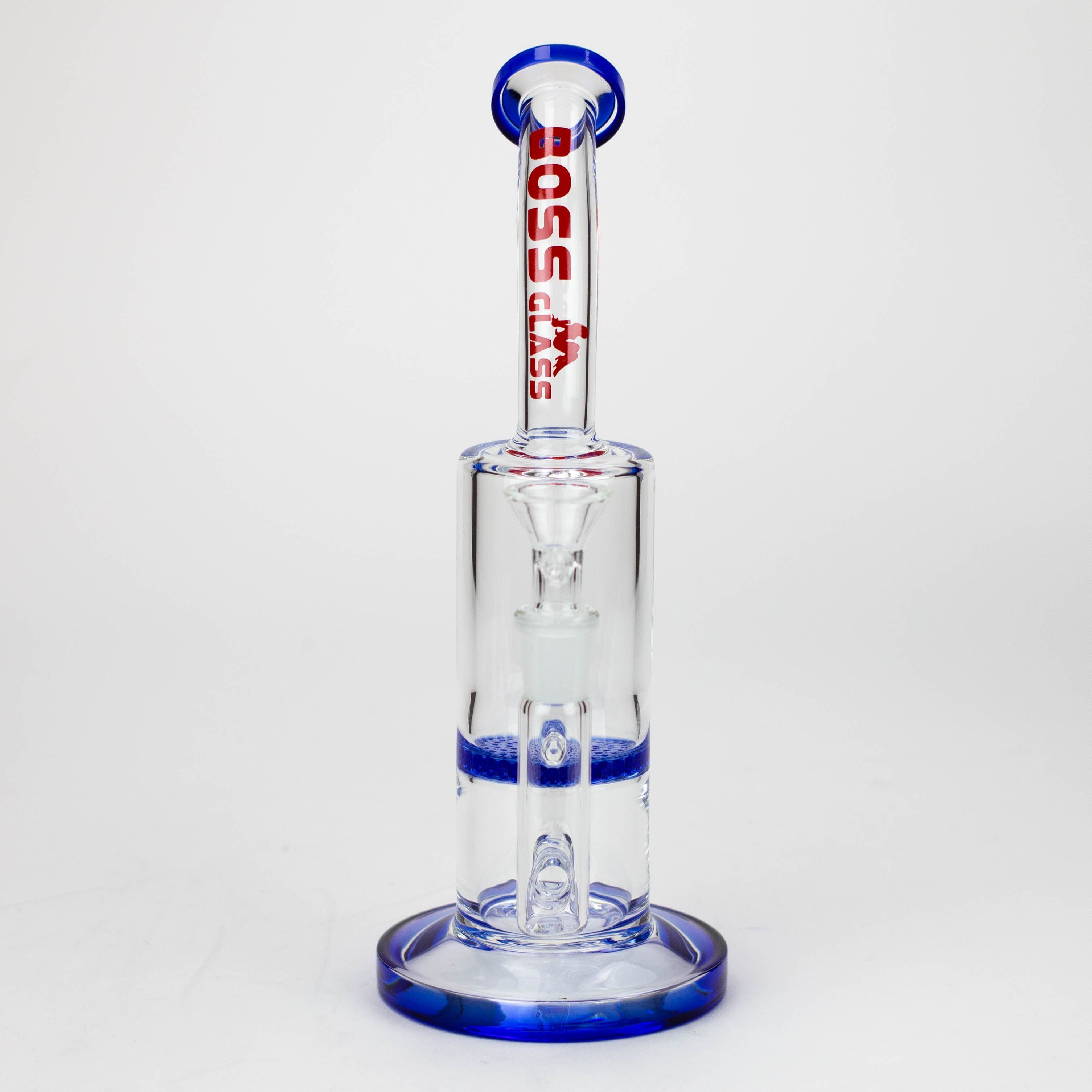 8" Honeycomb diffuser Bent neck glass bong [B12]