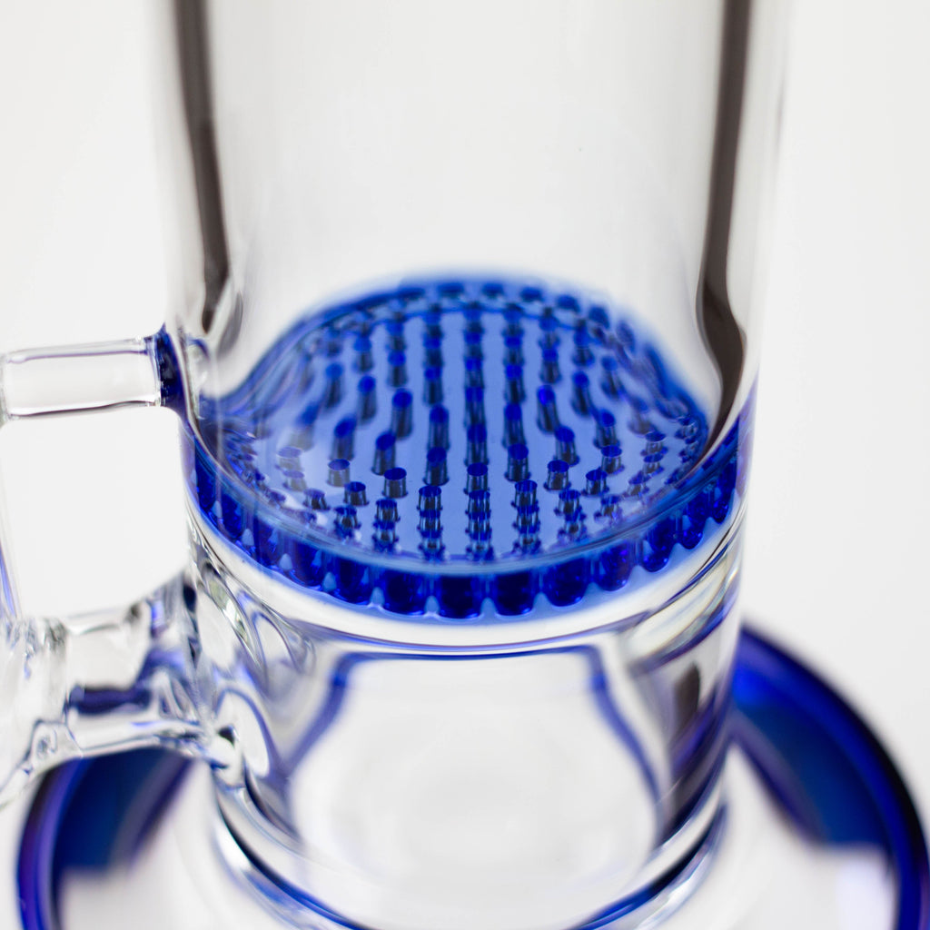 8" Honeycomb diffuser Bent neck glass bong [B12]