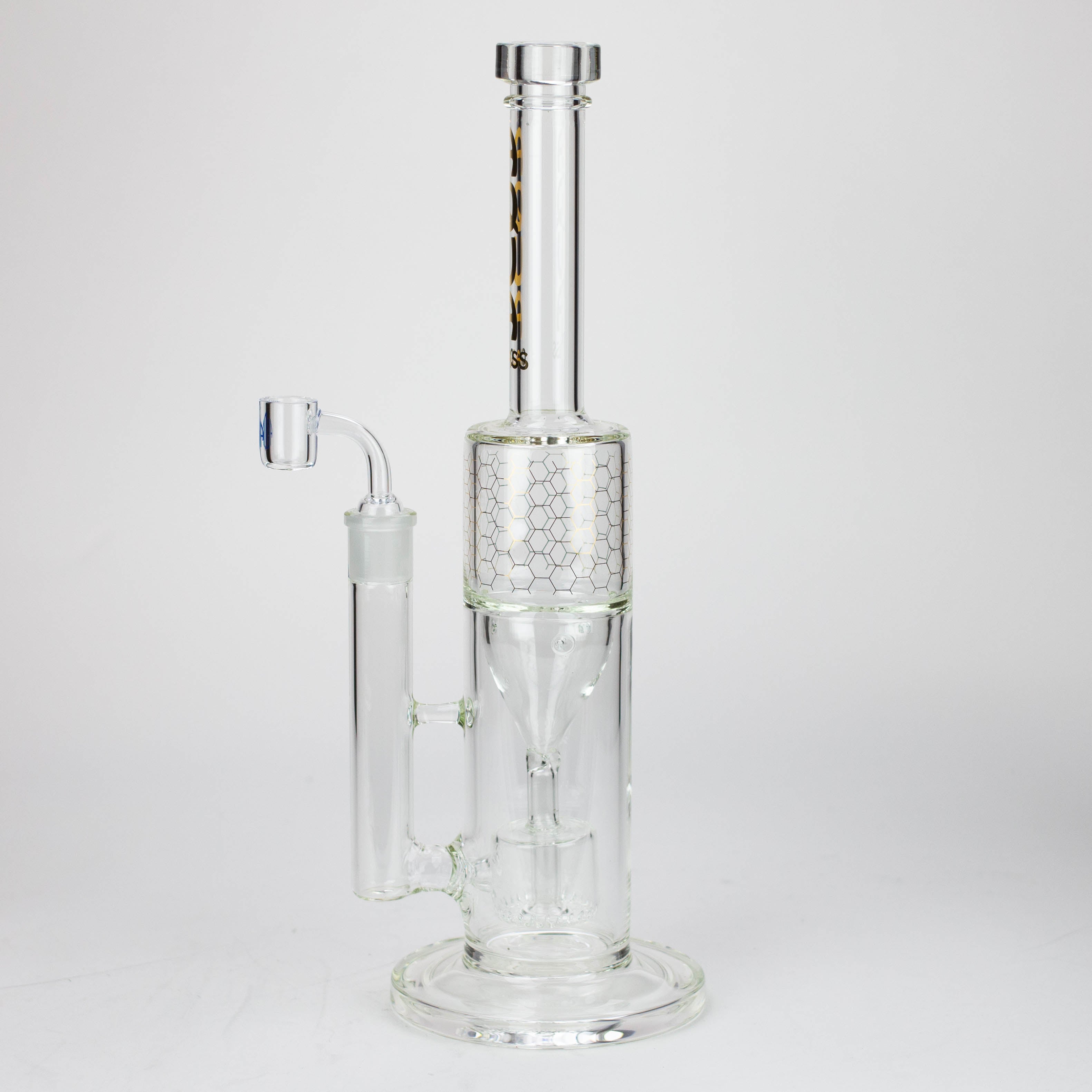 17" AQUA Glass 2-in-1 barrel diffuser glass bong [AQUA129]
