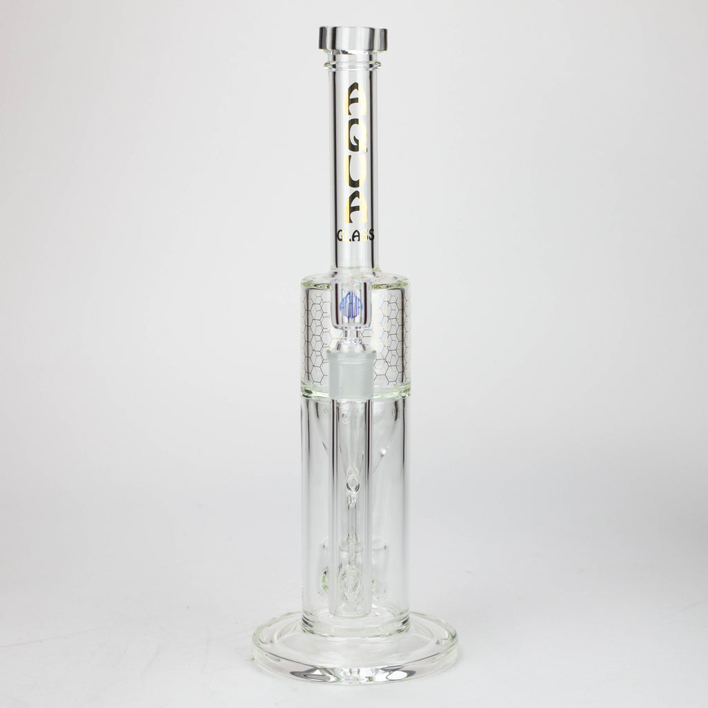 17" AQUA Glass 2-in-1 barrel diffuser glass bong [AQUA129]