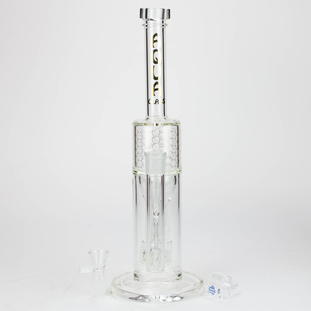 17" AQUA Glass 2-in-1 barrel diffuser glass bong [AQUA129]