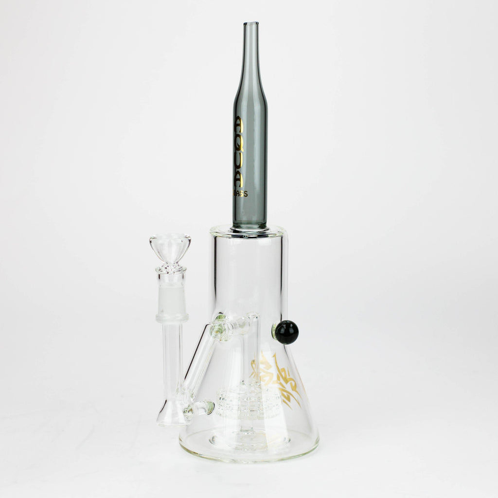 10" AQUA glass tire diffuser Rocket glass bong [AQUA113]