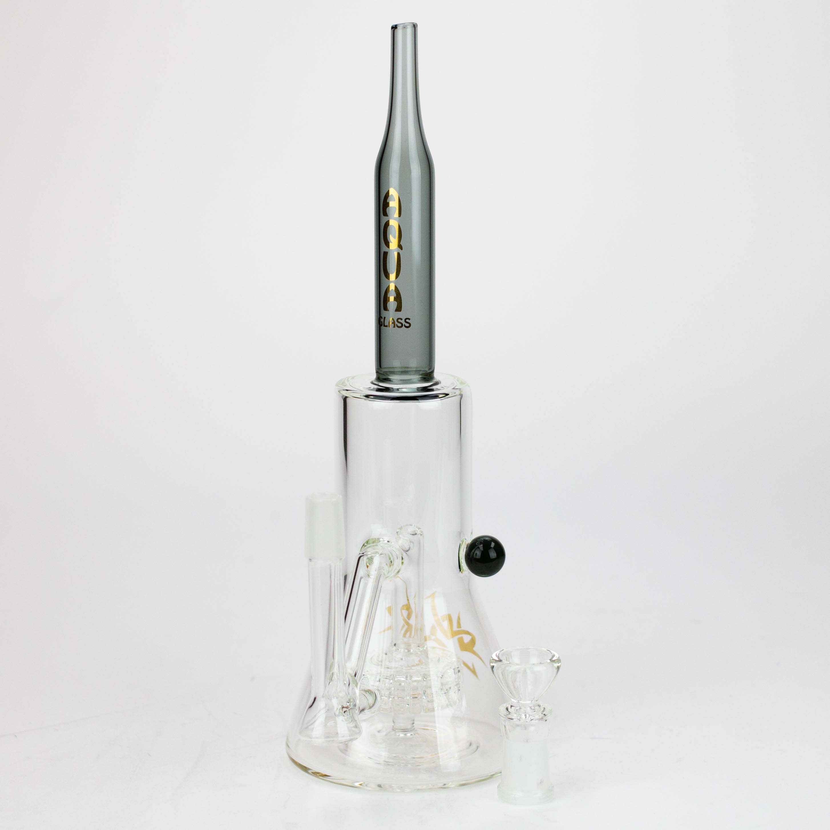 10" AQUA glass tire diffuser Rocket glass bong [AQUA113]