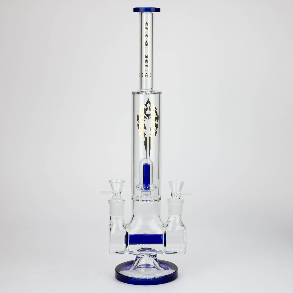 18" AQUA Glass Dual joint showerhead pecolator glass water bong [AQUA105]