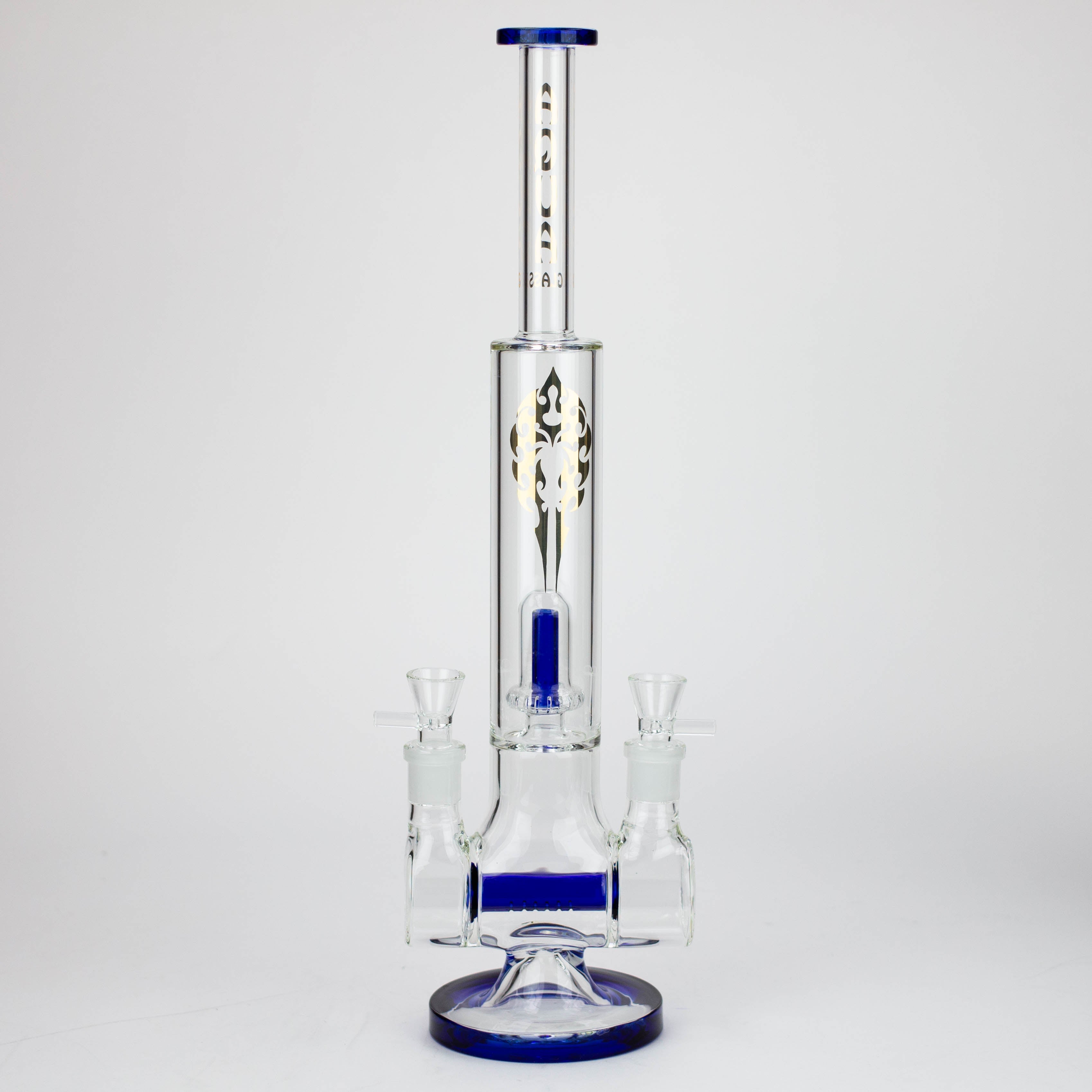18" AQUA Glass Dual joint showerhead pecolator glass water bong [AQUA105]