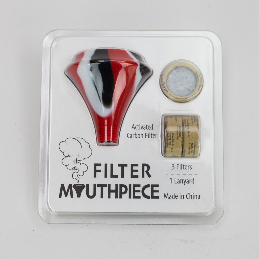 Silicone Mouthpiece with activated carbon filter