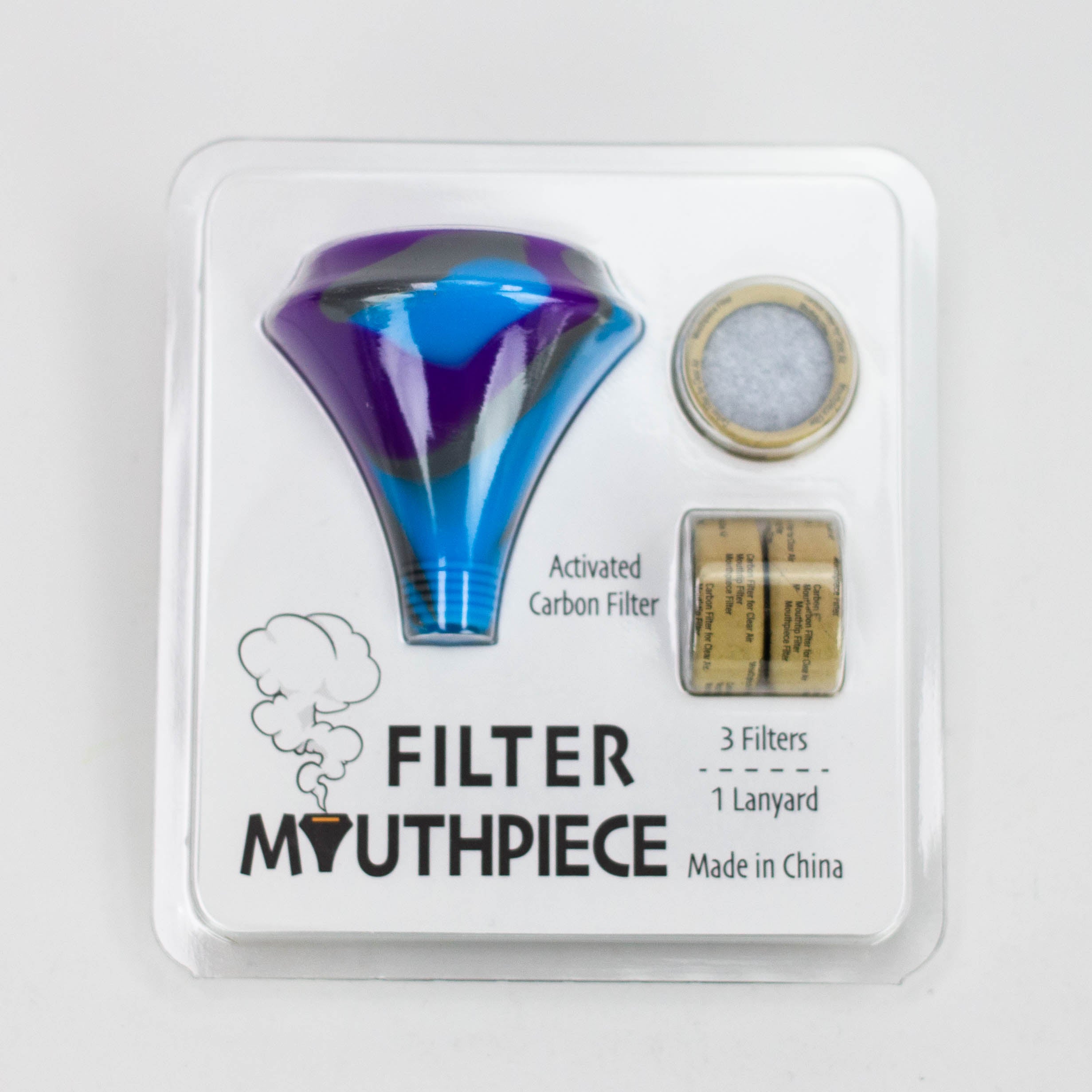 Silicone Mouthpiece with activated carbon filter