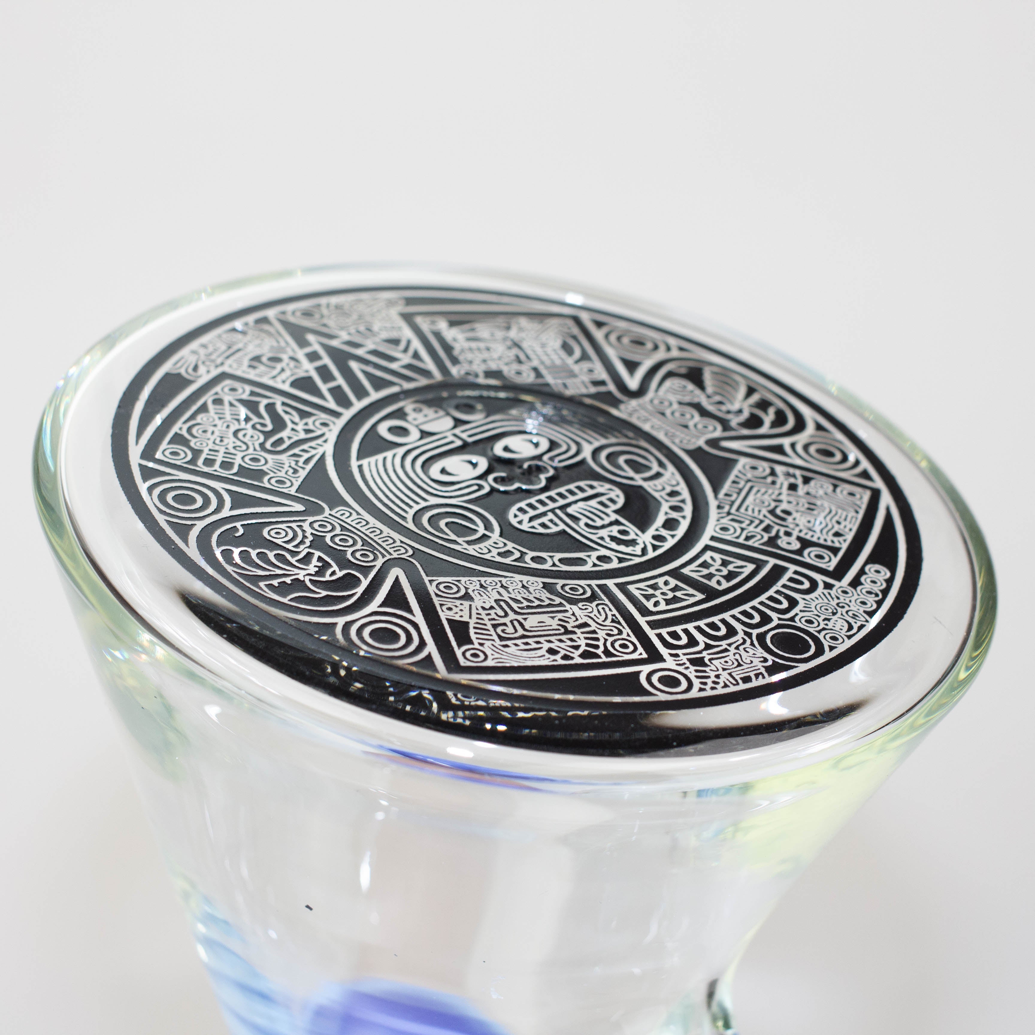 WENEED®-14" Weneed Frosted Aztec 7mm Glass Bong