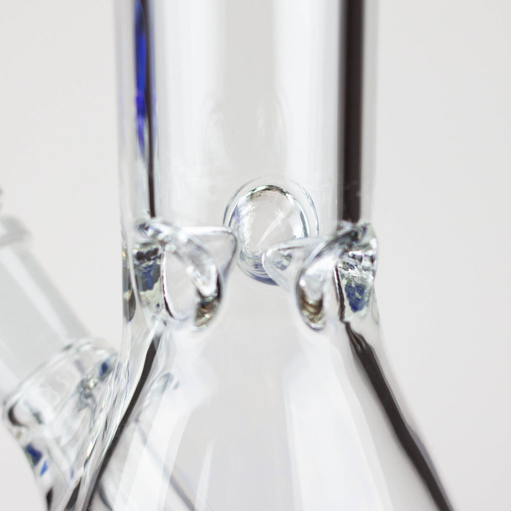 9.5" Gold Cobra beaker glass water bong (Wide)