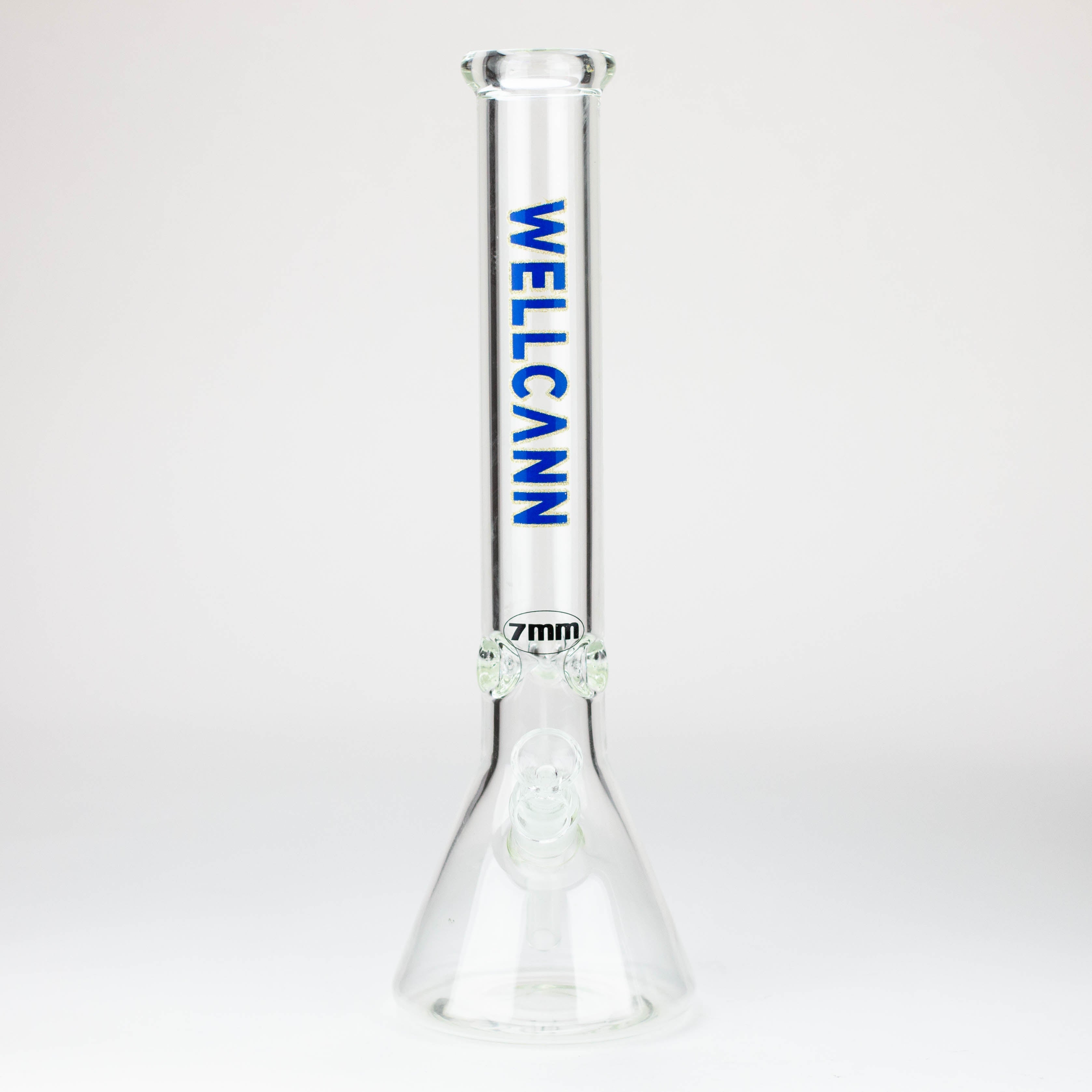 WellCann - 16" 7 mm glass bong with Glitter Logo