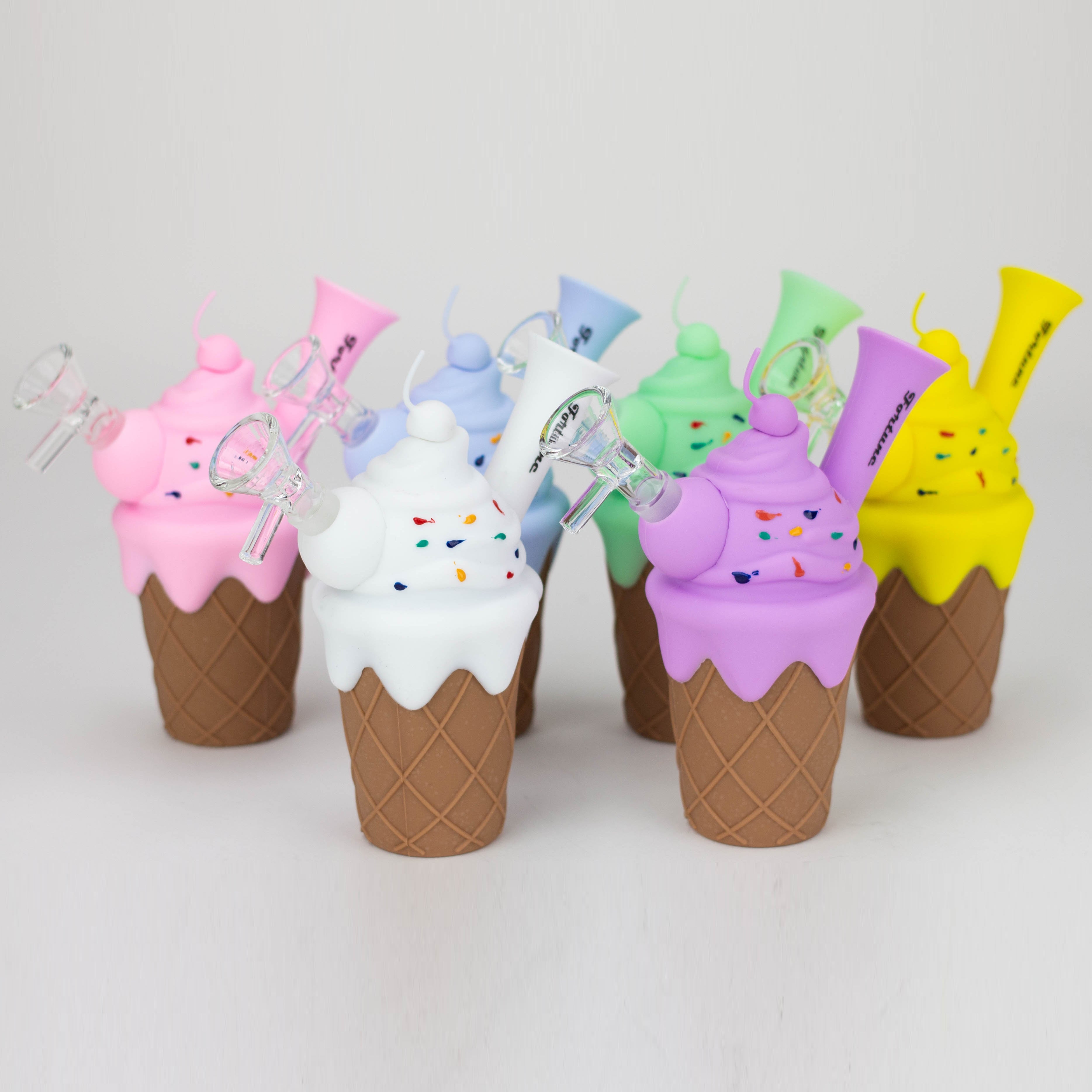 5.5" Silicone Ice Cream Water Pipe