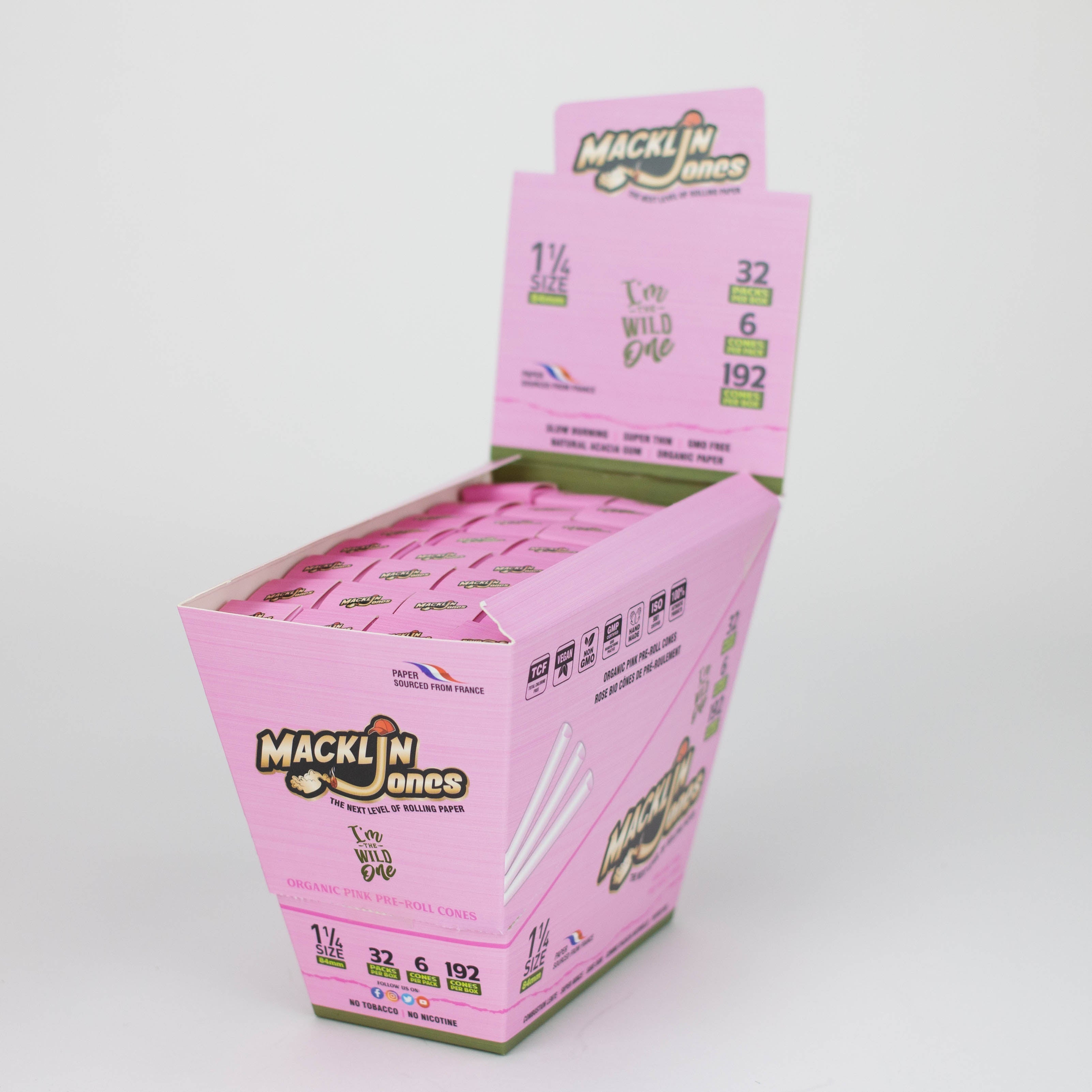 Macklin Jones - Rose Pink Pre-Rolled cone Box